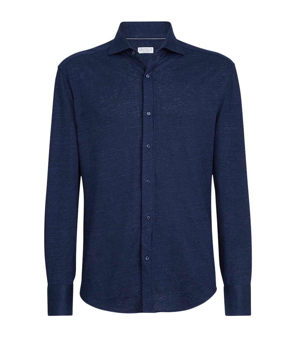 Linen-Cotton Jersey Shirt