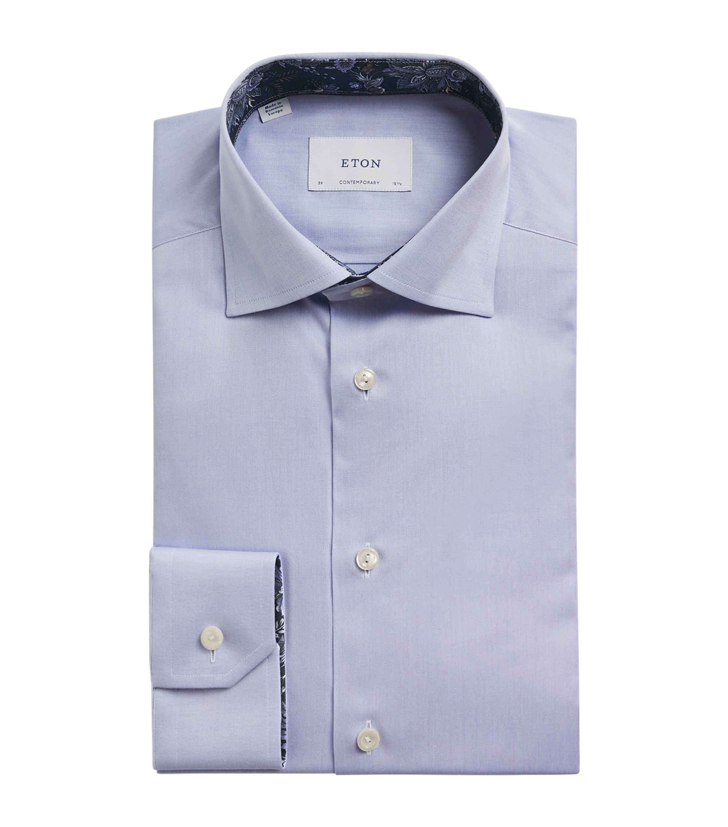 Signature Twill Floral-Trim Shirt