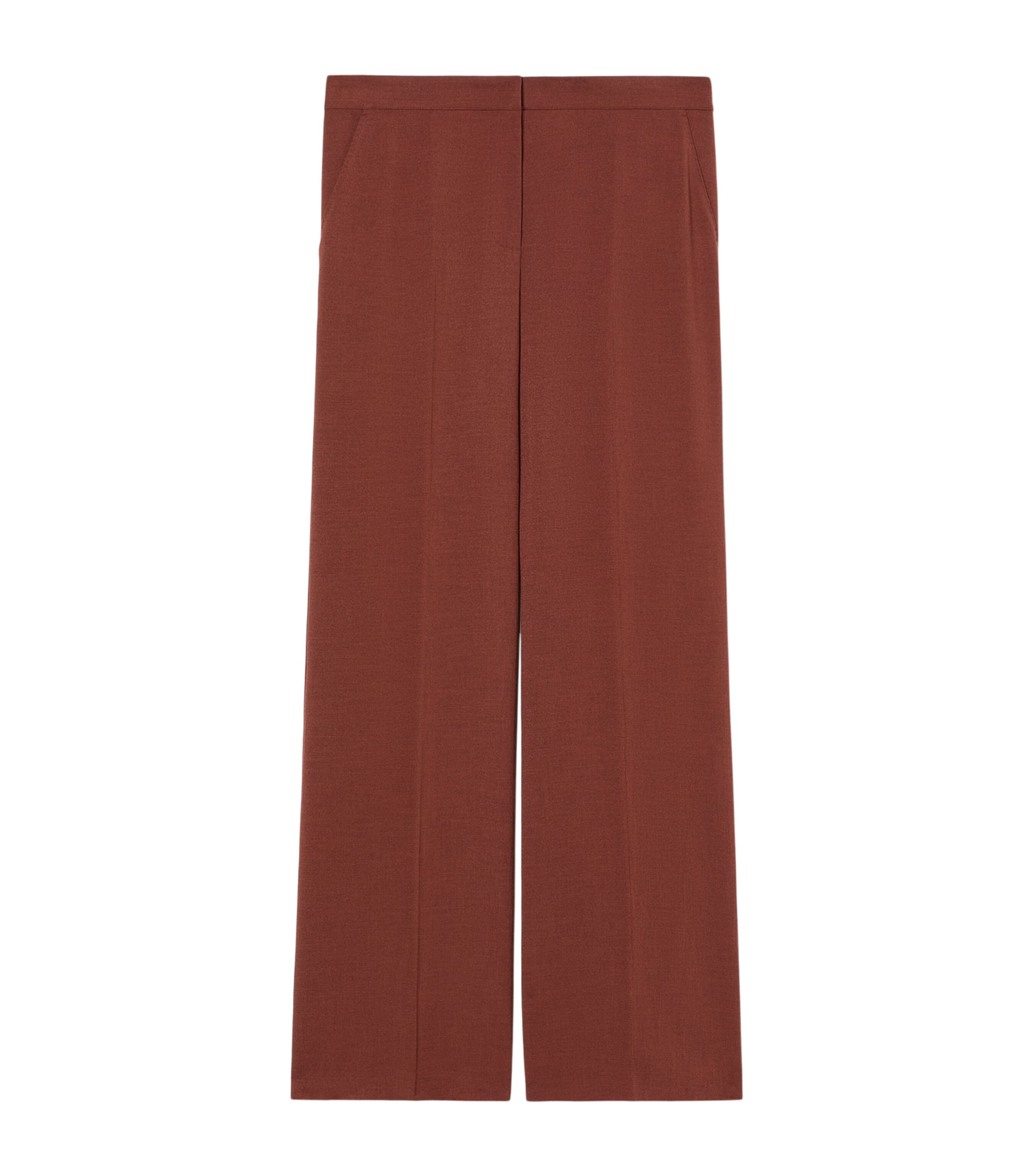 Marina Rinaldi Womens Pleated Tailored Trousers Brick Red