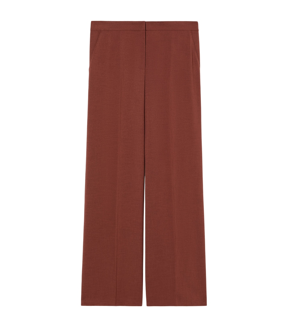Marina Rinaldi Womens Pleated Tailored Trousers Brick Red