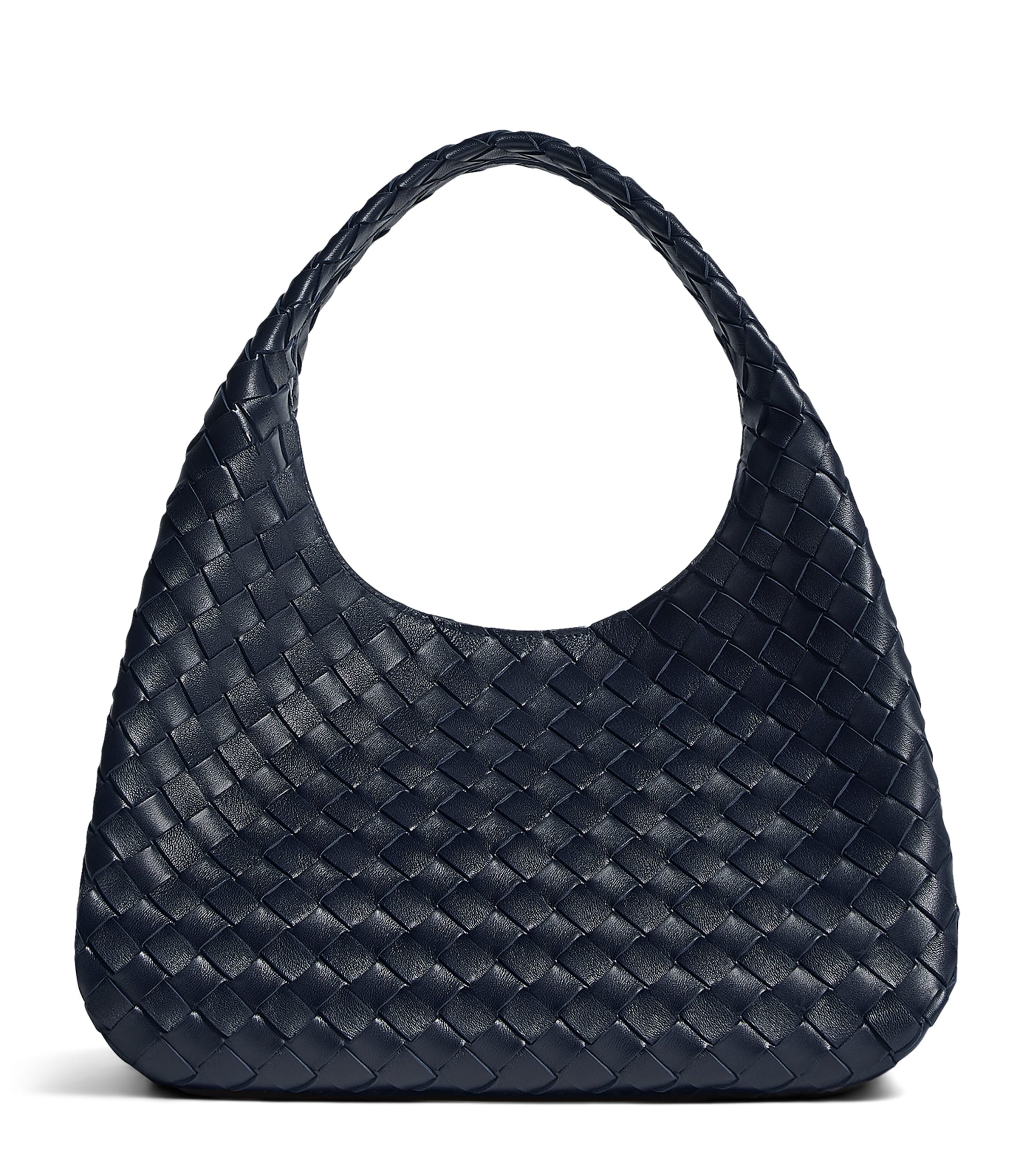 Medium Leather Intrecciato Campana Shoulder Bag