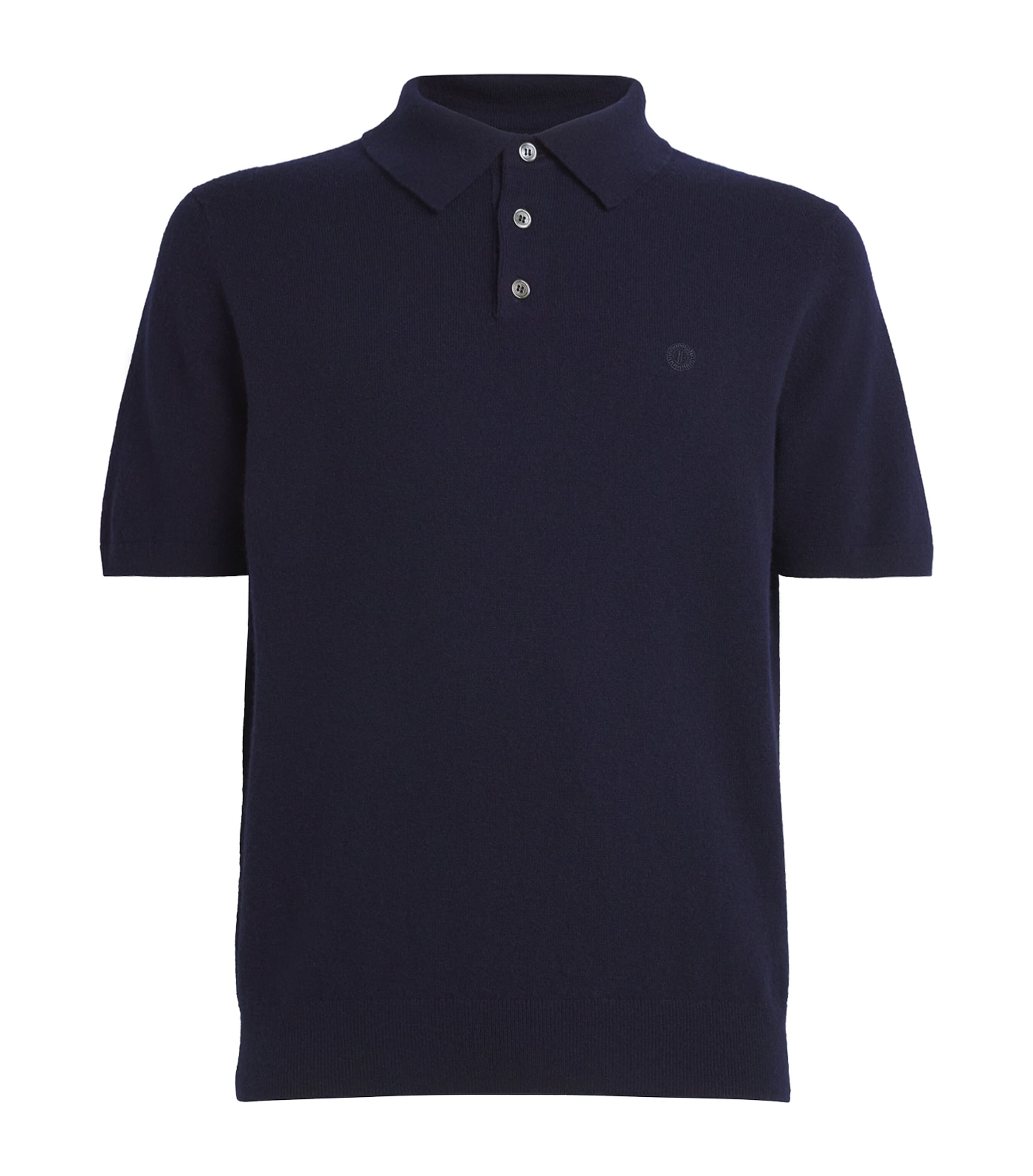 Harrods Mens Cashmere Polo Shirt T&d Navy