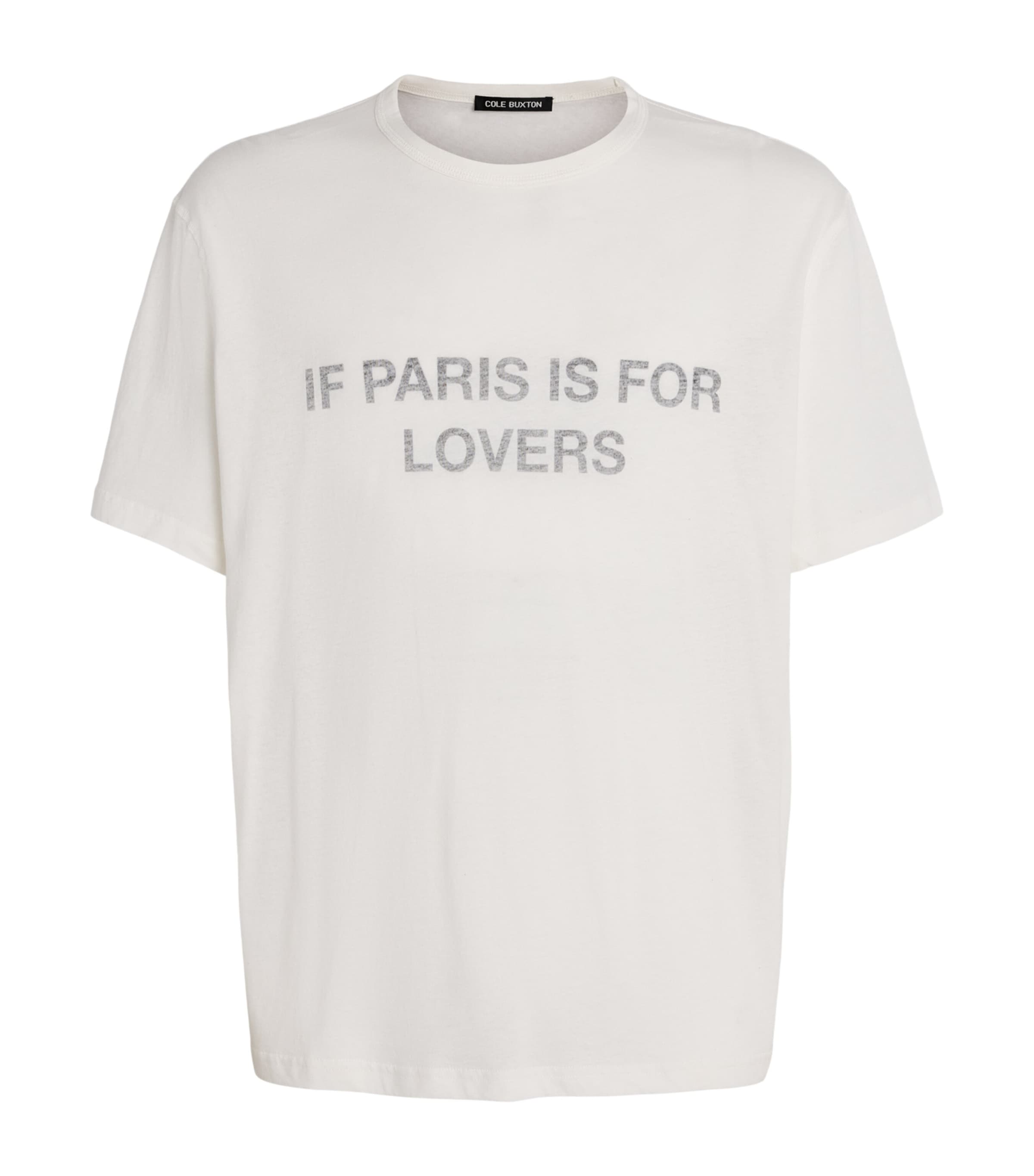 COLE BUXTON Mens Cotton Paris Texas T-Shirt Vintage White
