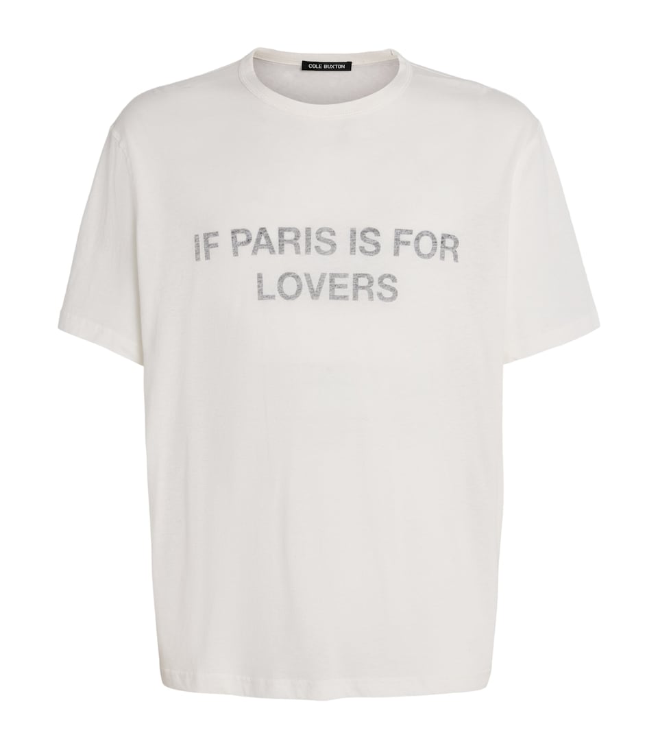 COLE BUXTON Mens Cotton Paris Texas T-Shirt Vintage White