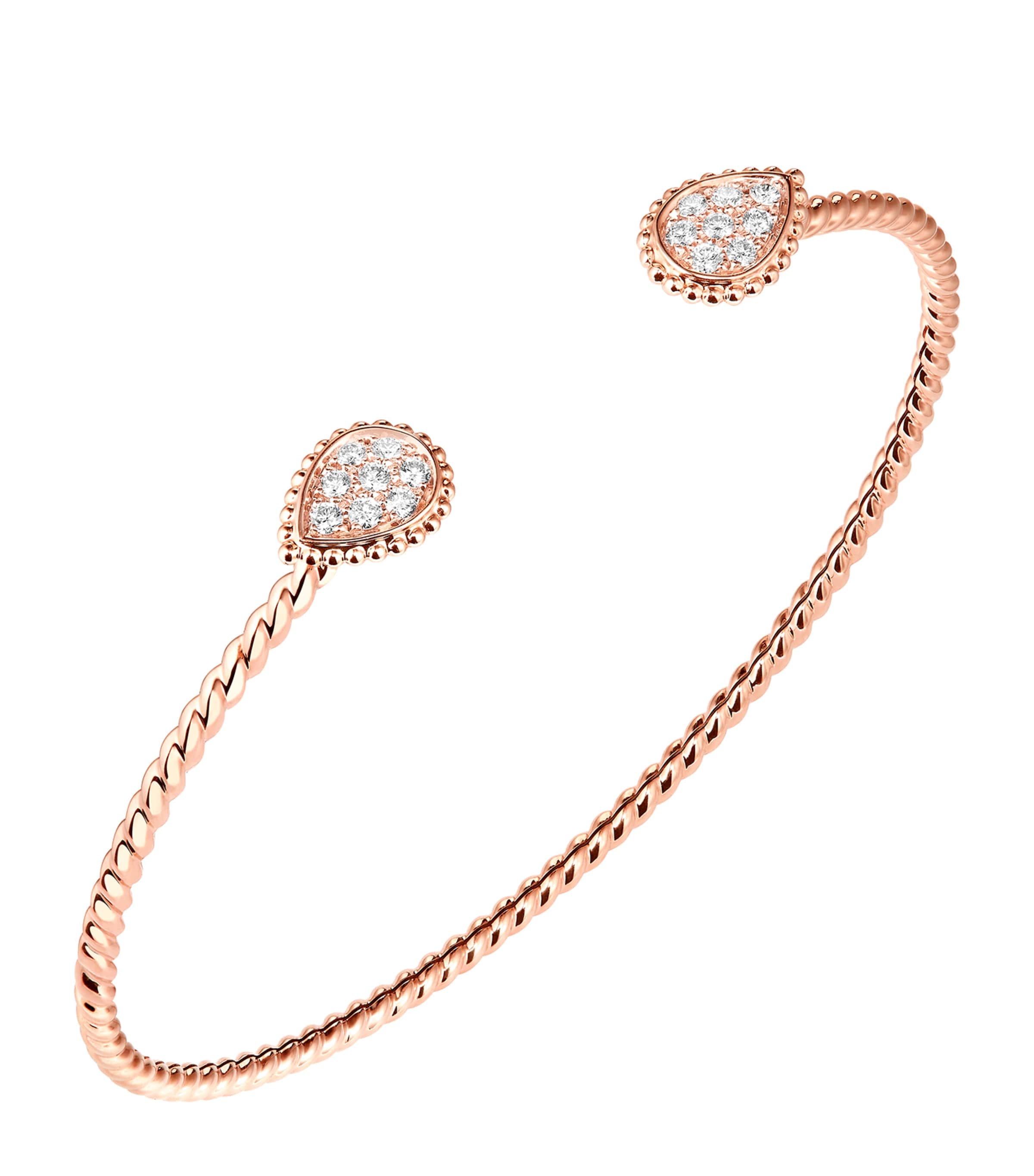 Rose Gold and Diamond Serpent Bohème Bangle