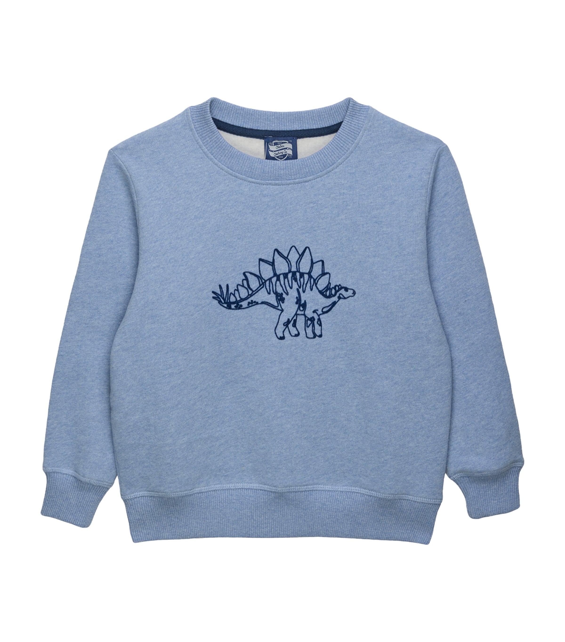 Trotters Cotton Stegosaurus Sweatshirt (2-5 Years) Pale Blue