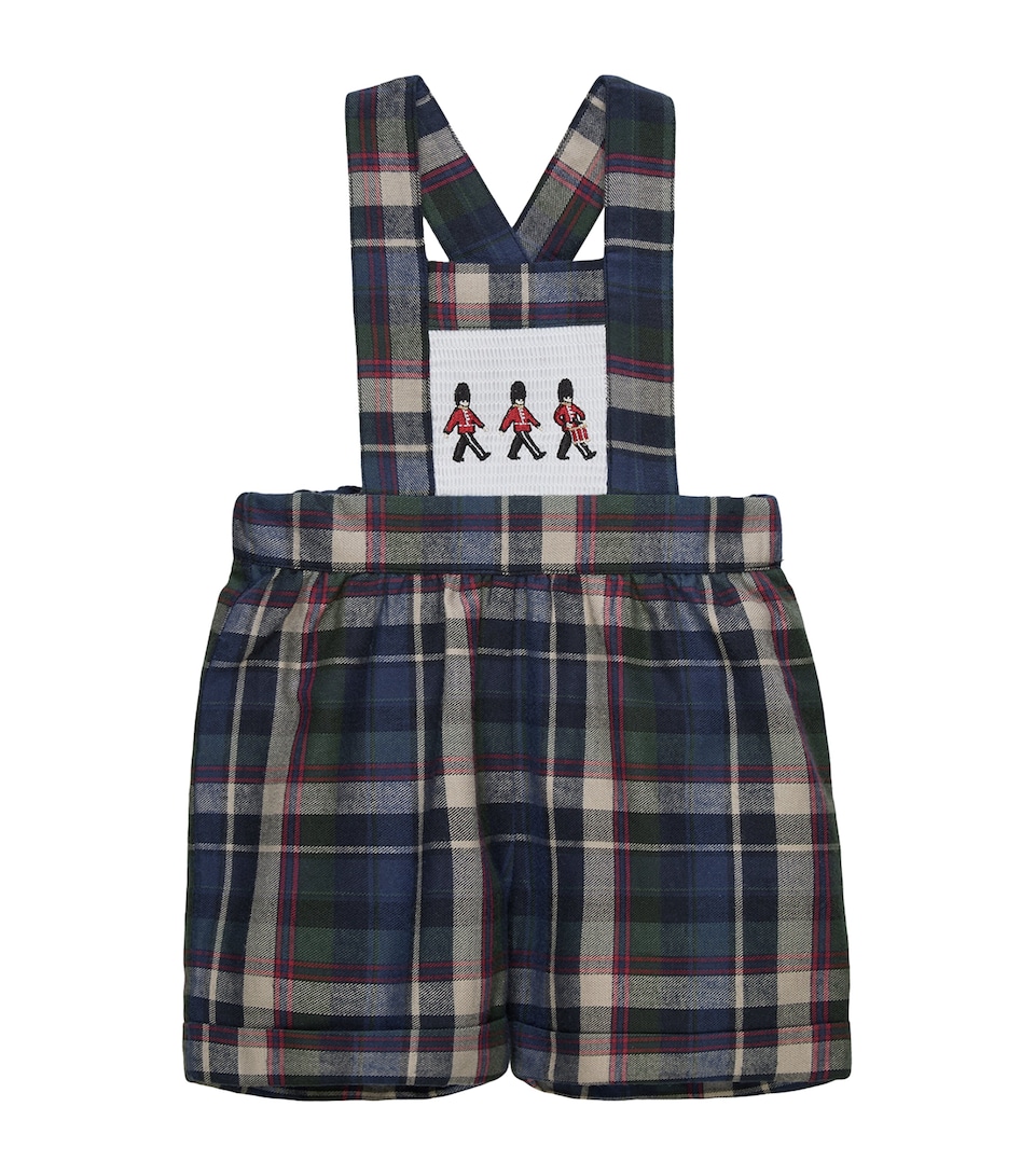 Trotters Cotton Check Marching Band Dungarees (3-24 Months) Multi Tartan