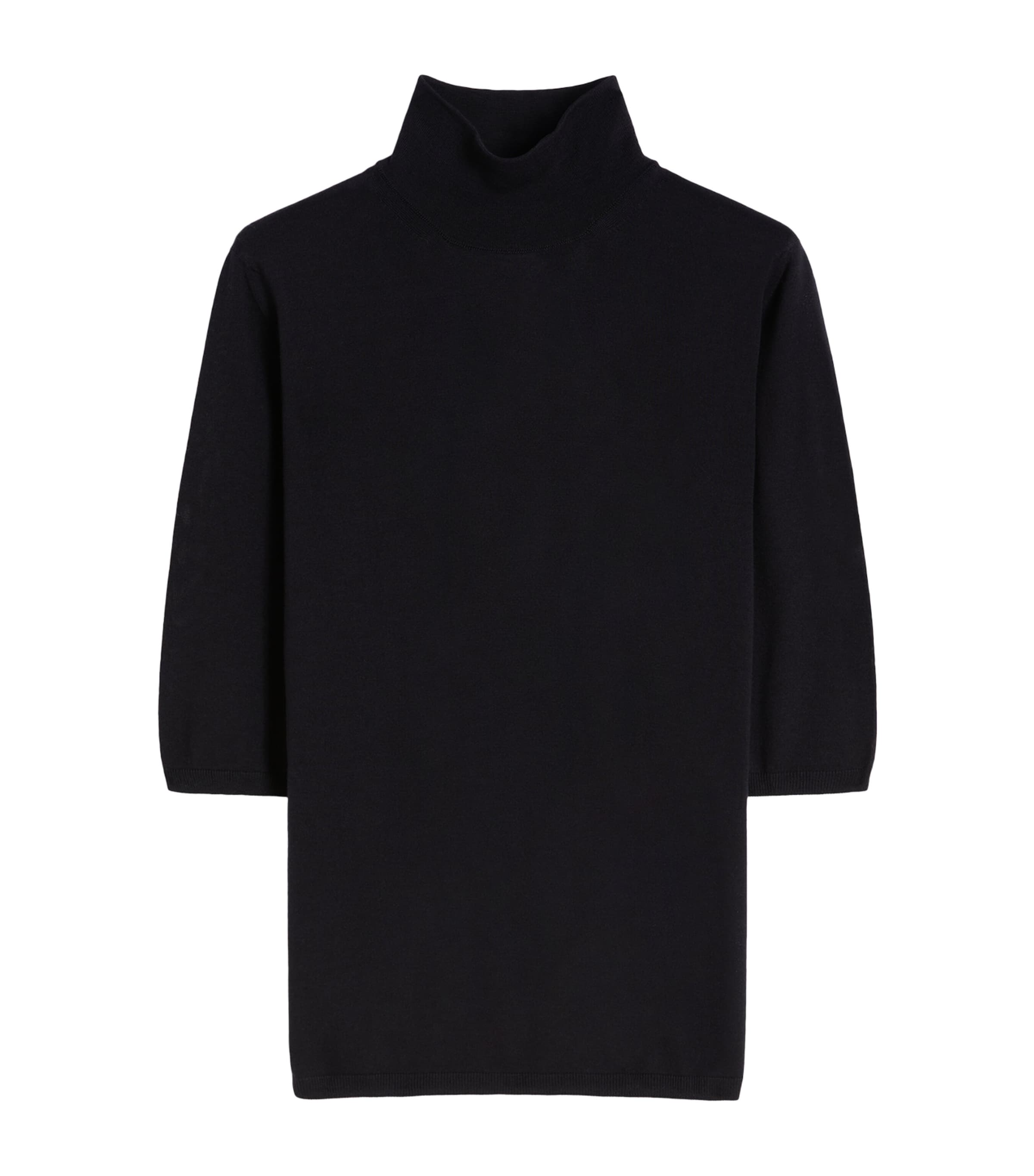 Virgin Wool High-Neck Top