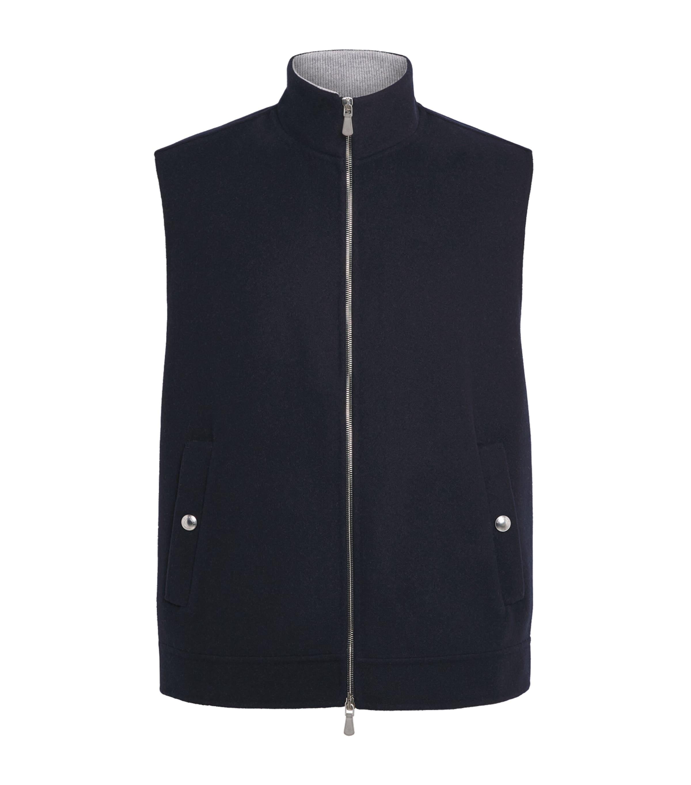Wool Two-Way Zip Gilet