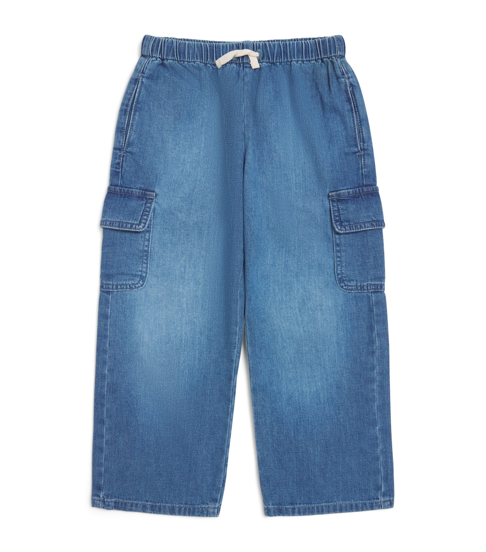 Palm Angels Kids Logo Cargo Trousers (4-12+ Years) Blue