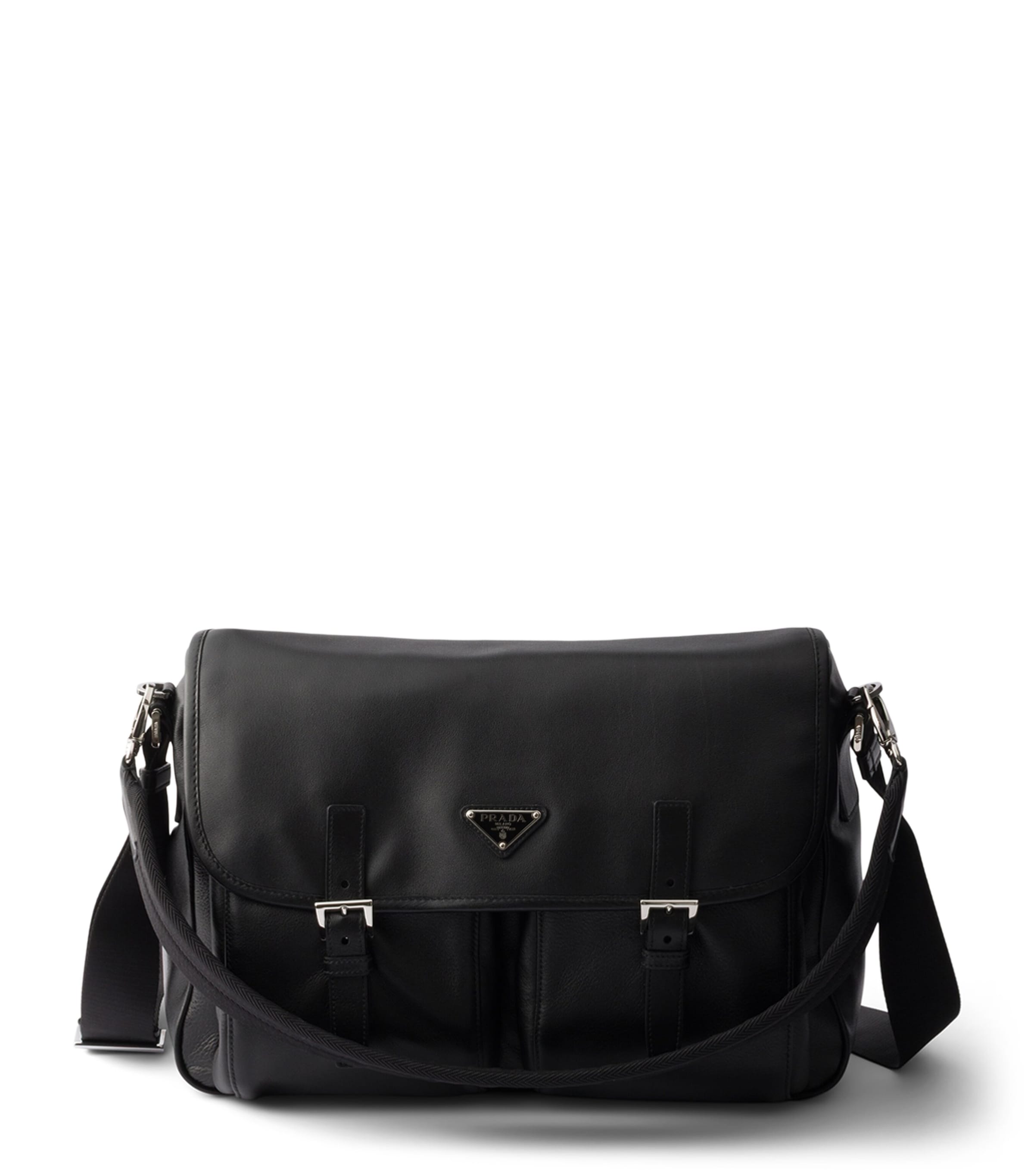 Prada Leather Shoulder Bag Black
