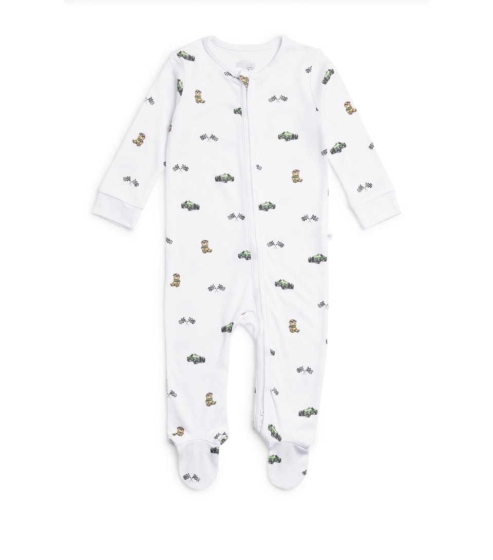 Rosa & Blue Bamboo-Organic Cotton Harrods Bear All-In-One (6-9 Months) Harrods Excl