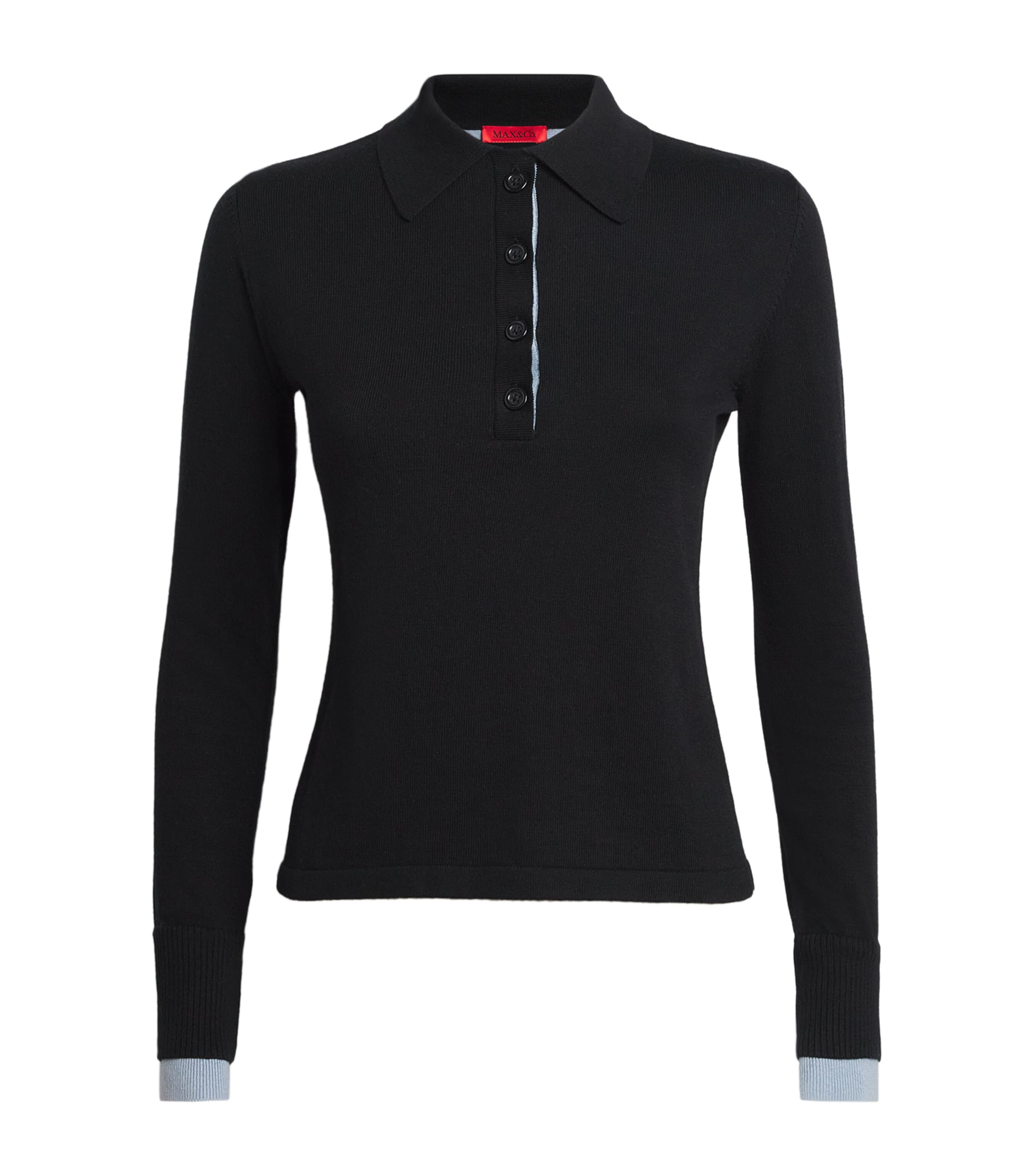 Cotton-Cashmere Polo Sweater