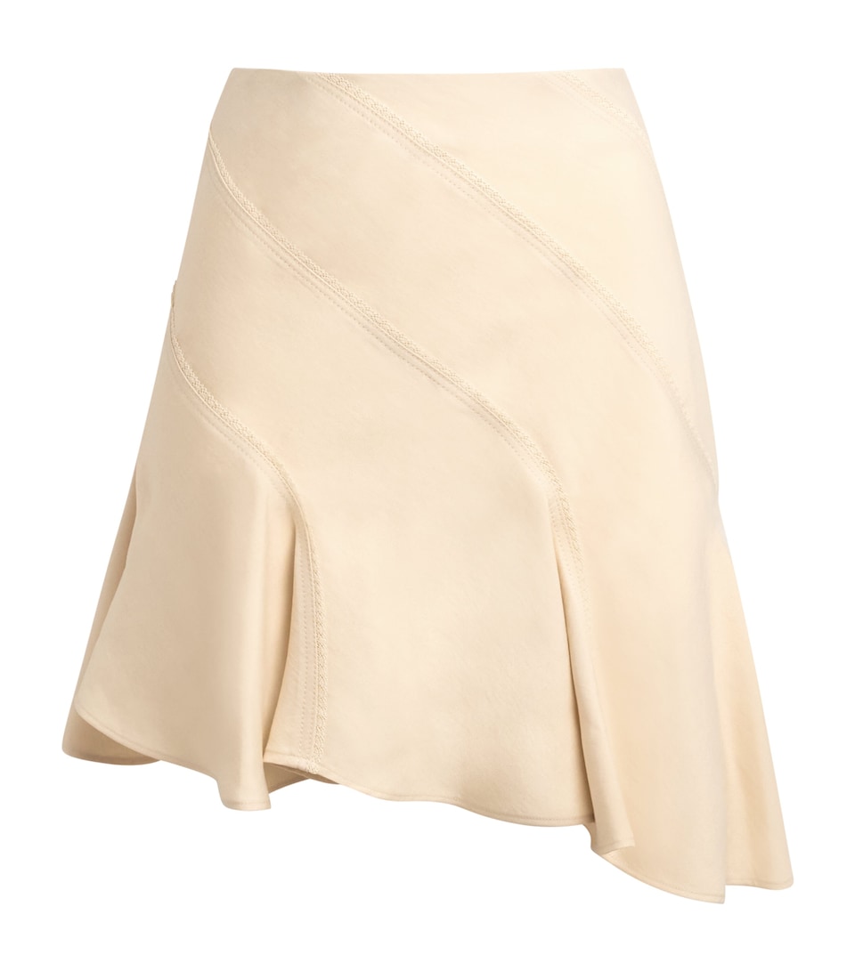 Claudie Pierlot Womens Asymmetric Mini Skirt Vanilla
