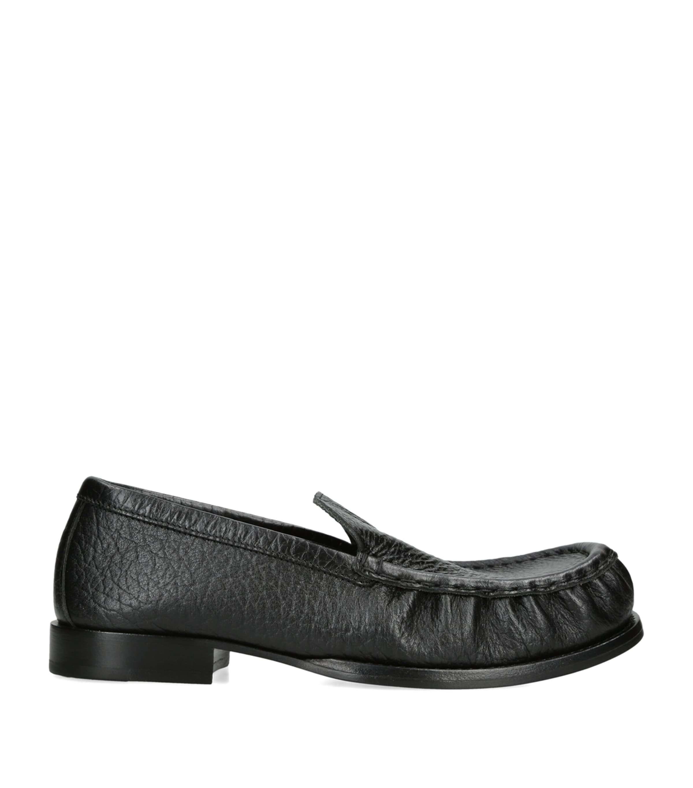 DRIES VAN NOTEN Womens Leather Penny Loafers Black