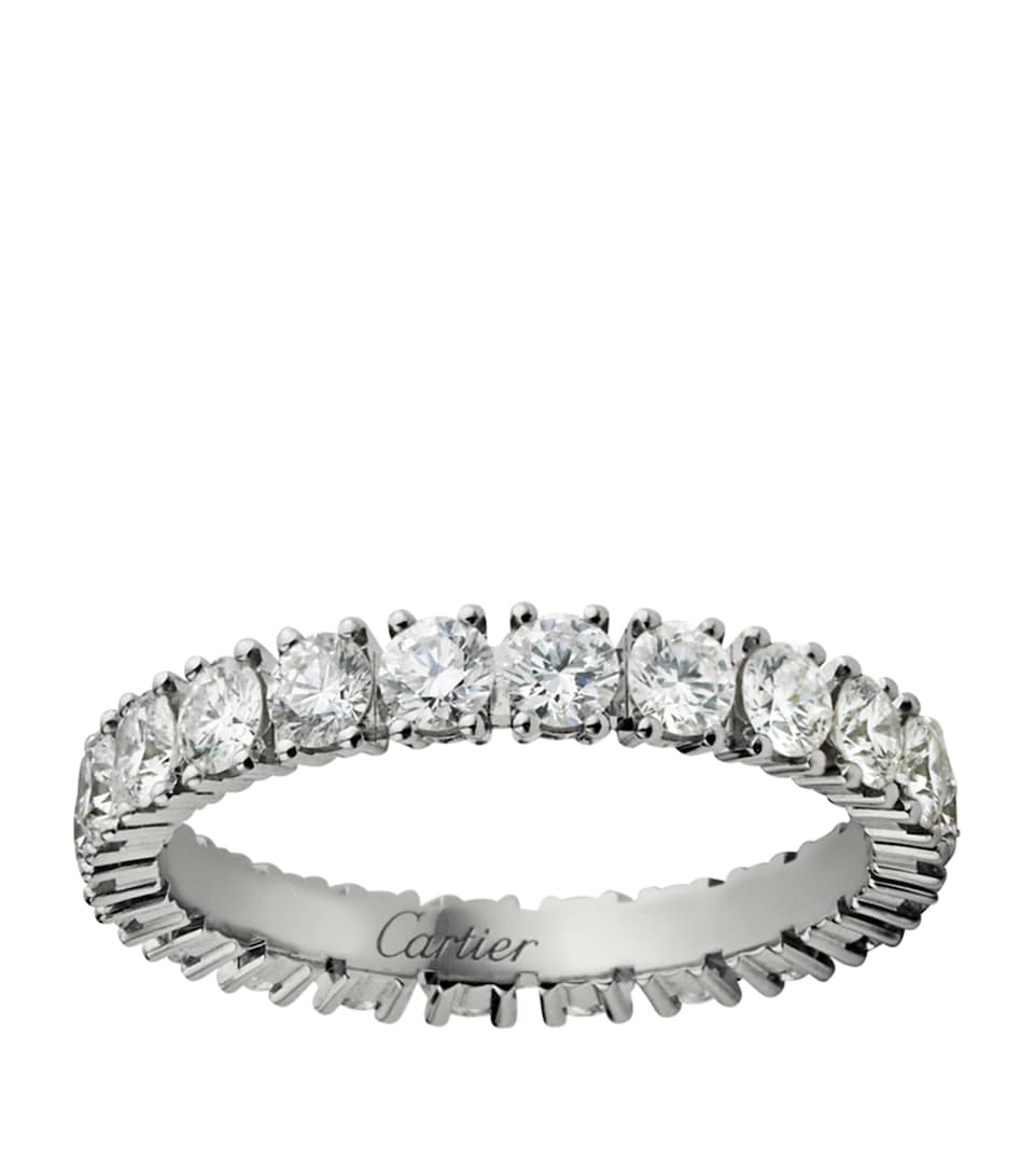 Small Platinum and Diamond Cartier Destinée Ring