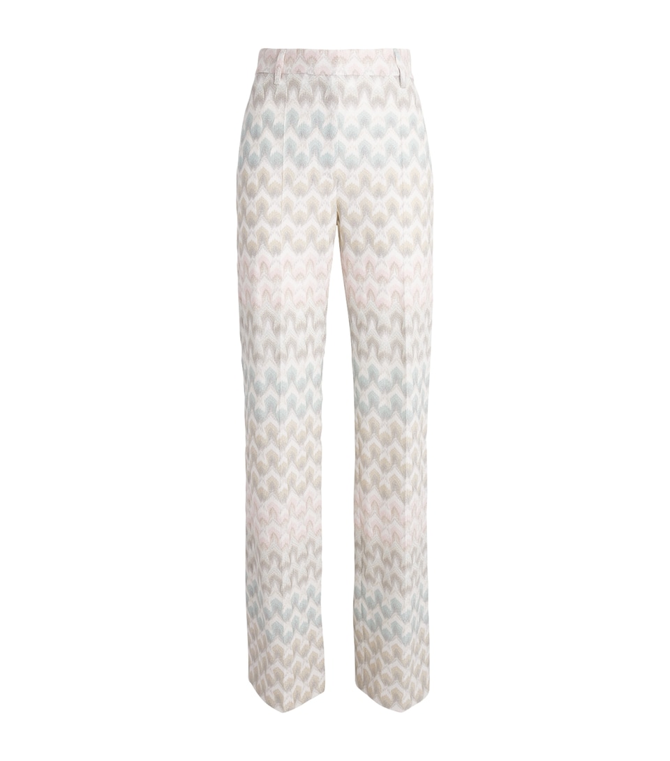 Missoni Metallic Woven Tailored Trousers Smsqb Multi B/p/w/y