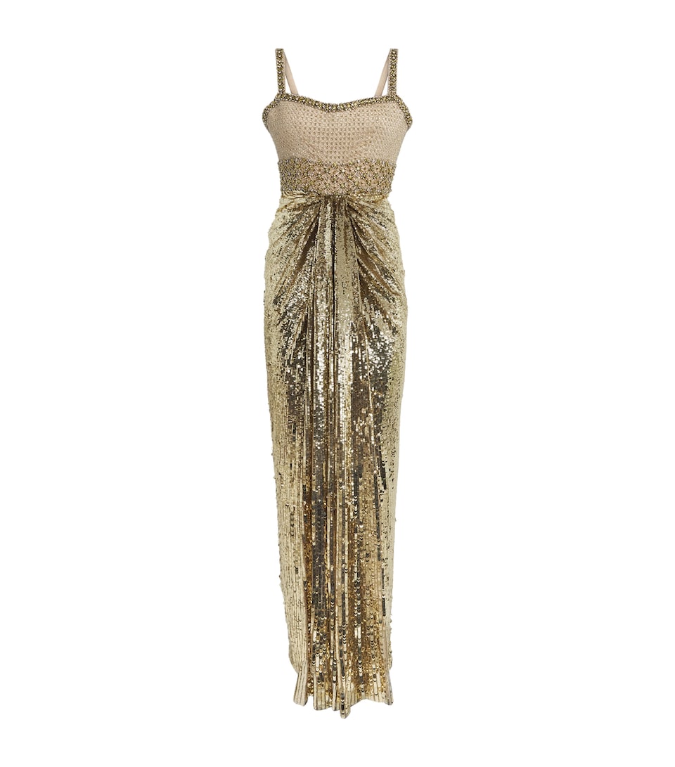 Jenny Packham Womens Only You Column Gown Illusion