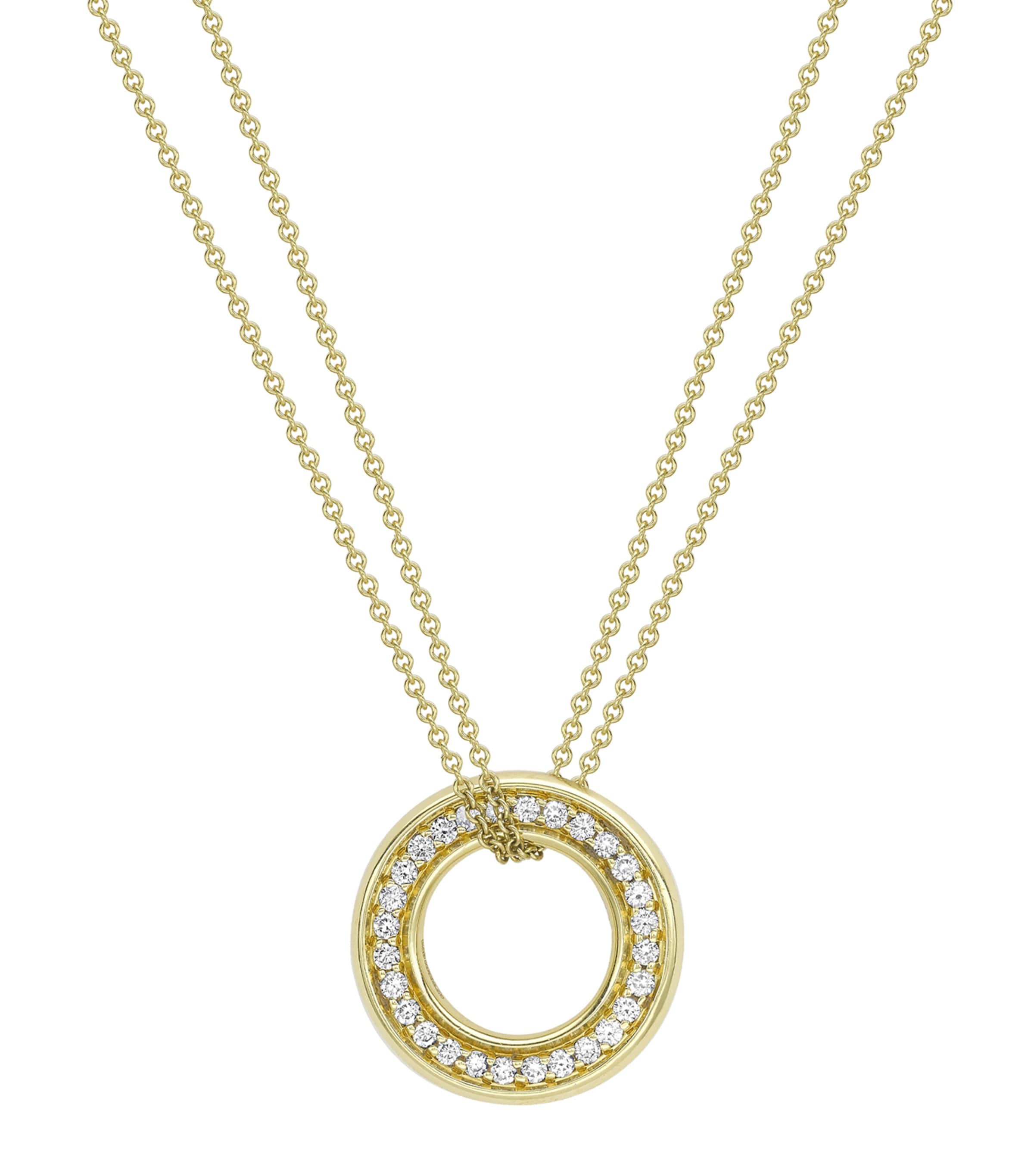 Yellow Gold and Diamond Medium Roulette Pendant