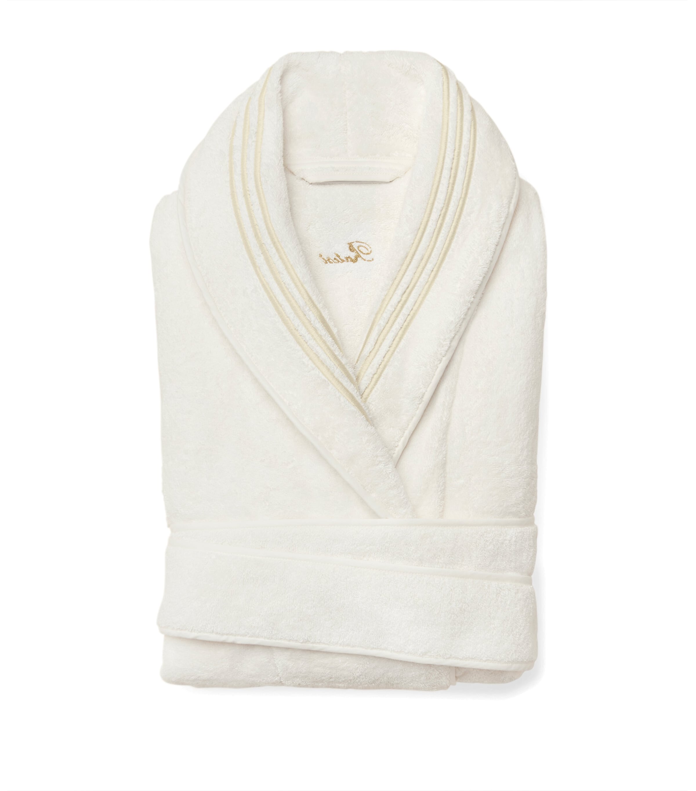 Pratesi Cotton Tre Righ Robe (Medium) Ivory/beige