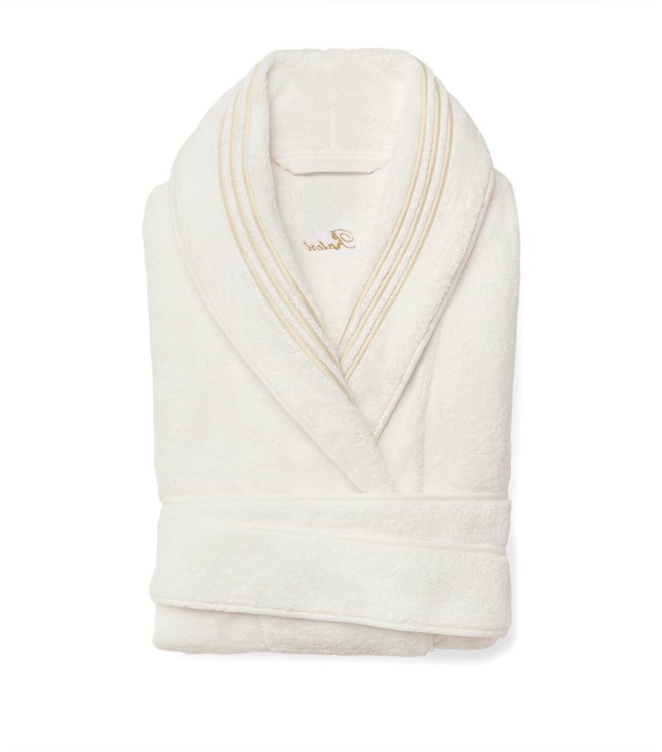 Pratesi Cotton Tre Righ Robe (Medium) Ivory/beige
