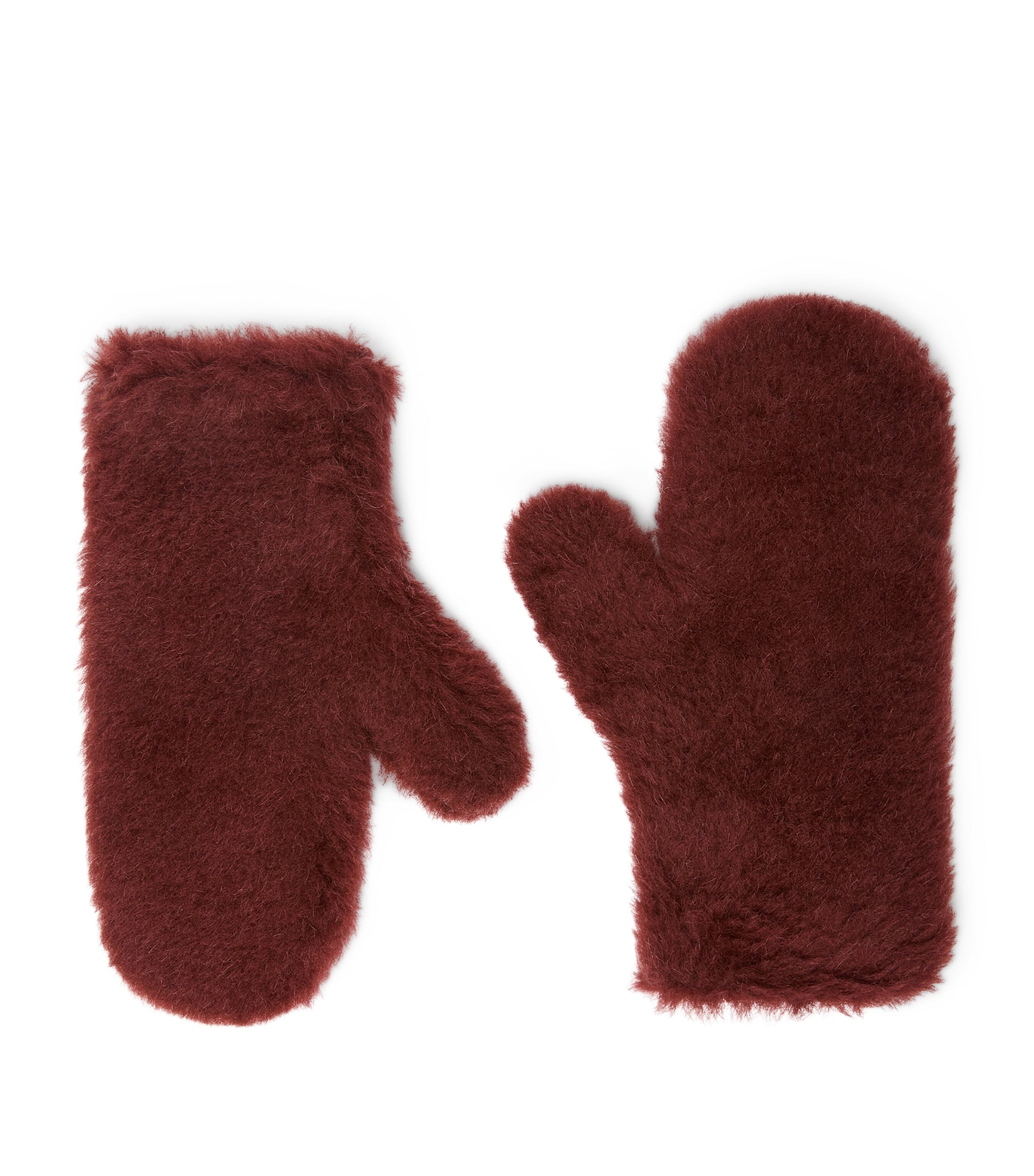 Max Mara Alpaca-Wool-Silk Mittens Rust