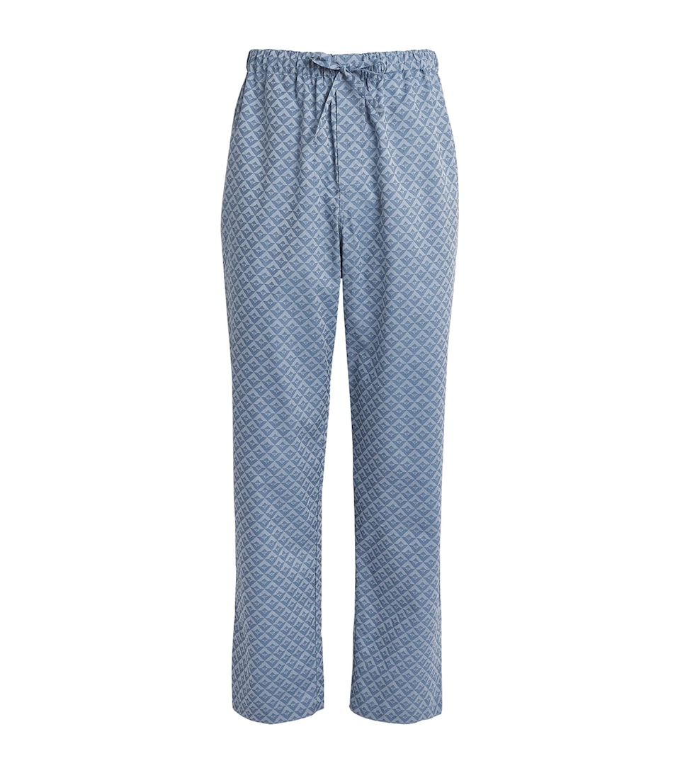 Cotton Geometric Logo Pyjama Bottoms