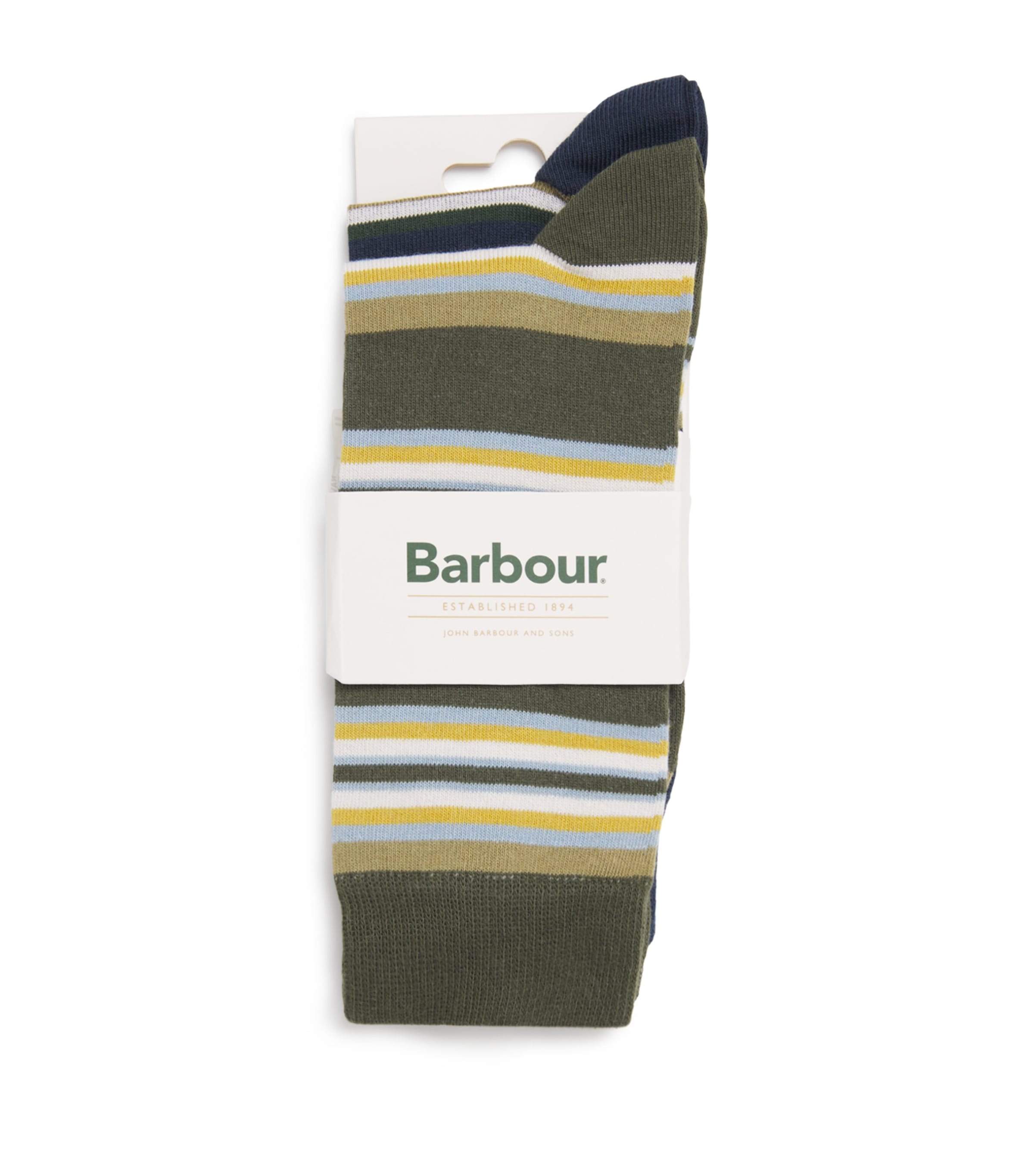 Cotton-Blend Summer Stripe Socks (Pack of 2)