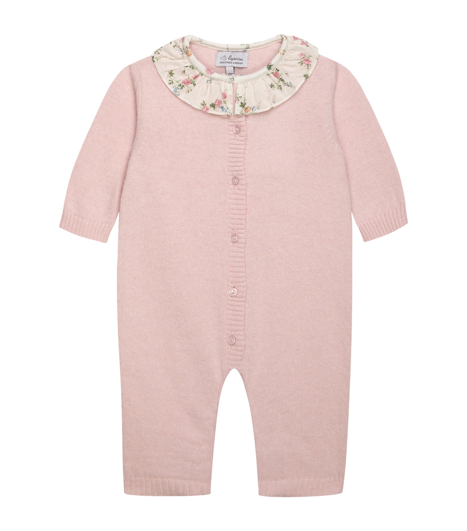 Trotters Merino-Cashmere Elizabeth All-In-One (Newborn-9 Months) Pink