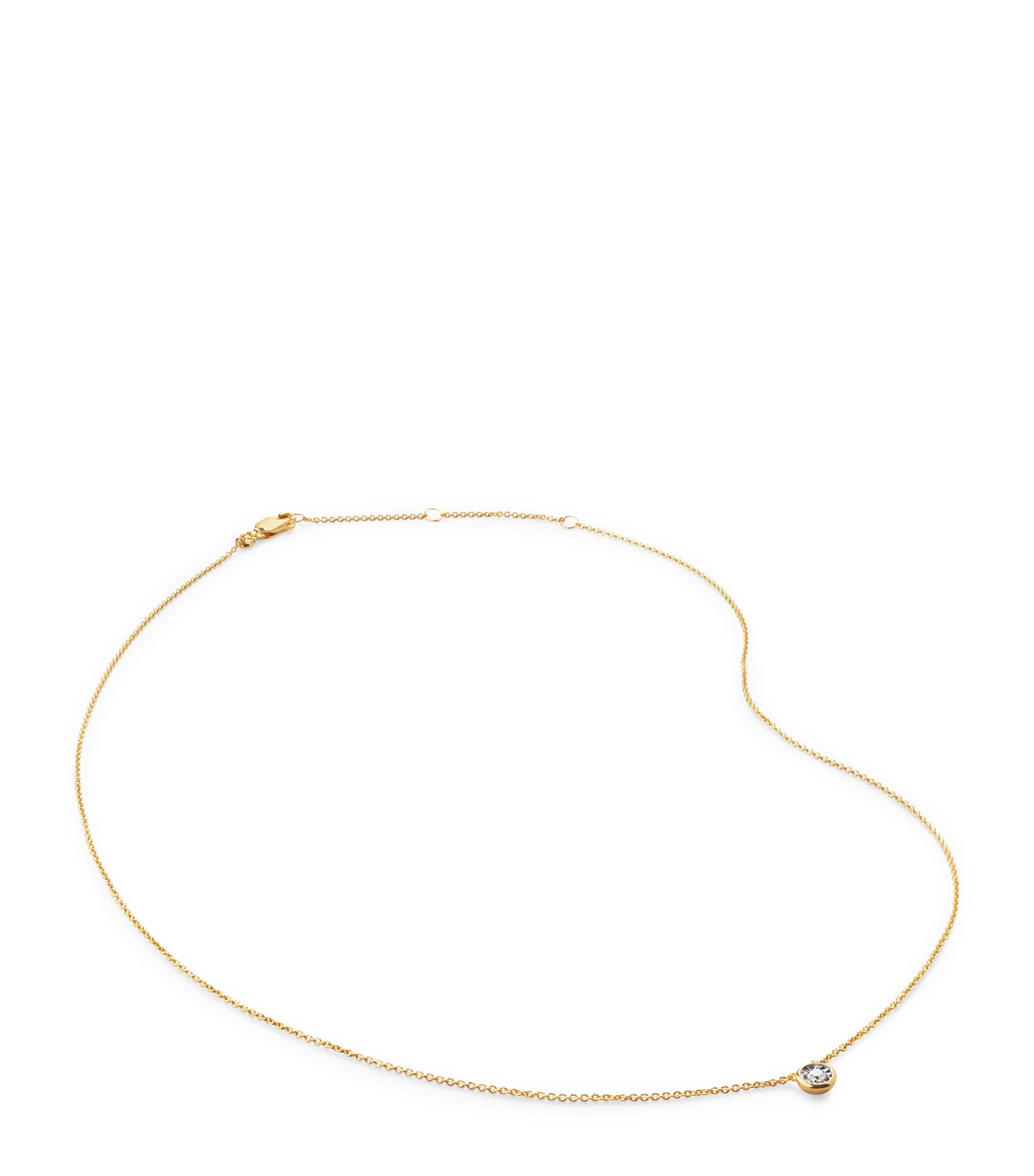 Small Gold Vermeil and Diamond Necklace