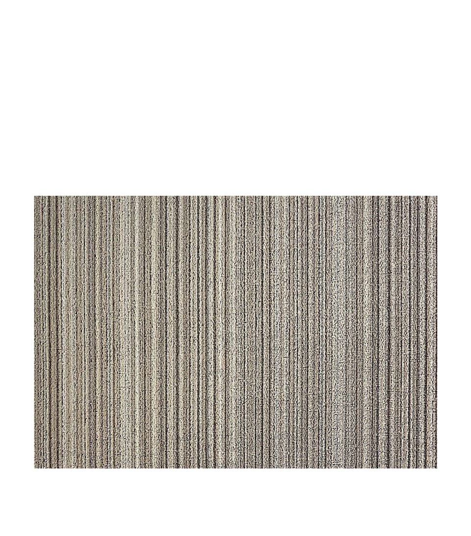 Chilewich Skinny Stripe Shag Doormat (46cm x 71cm) Birch