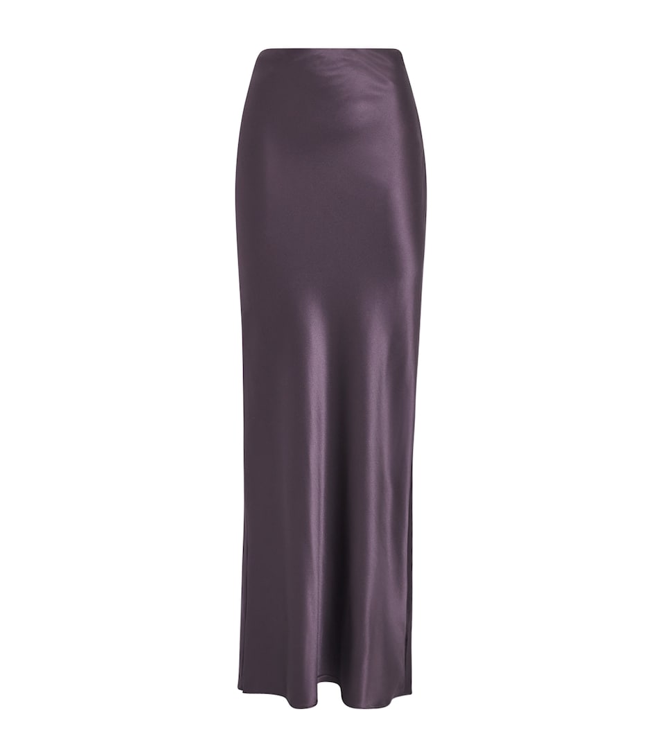 Cult Gaia Womens Silk-Blend Chantel Maxi Skirt Warm Haze
