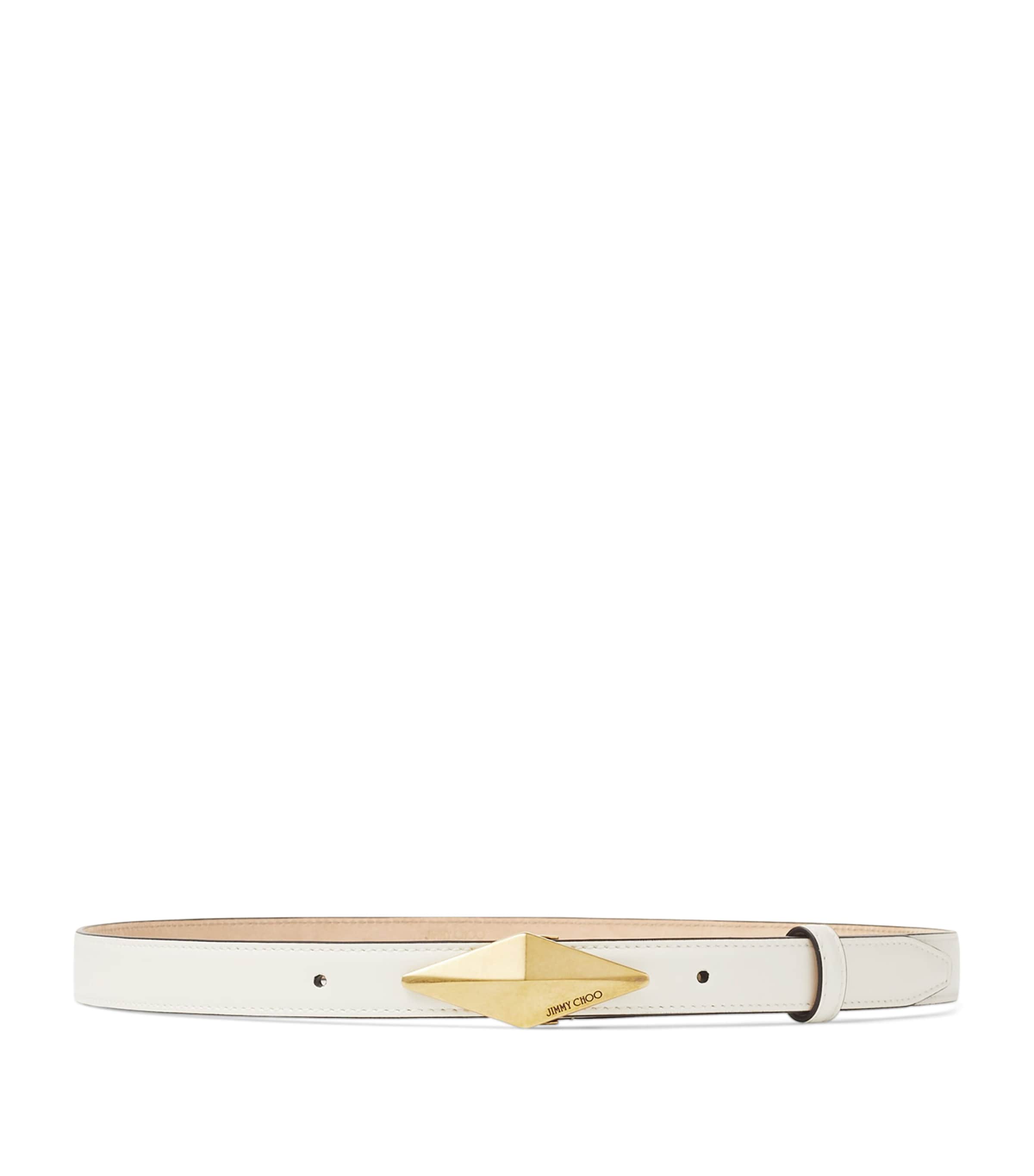 Jimmy Choo Diamond Clasp Belt Latte/gold