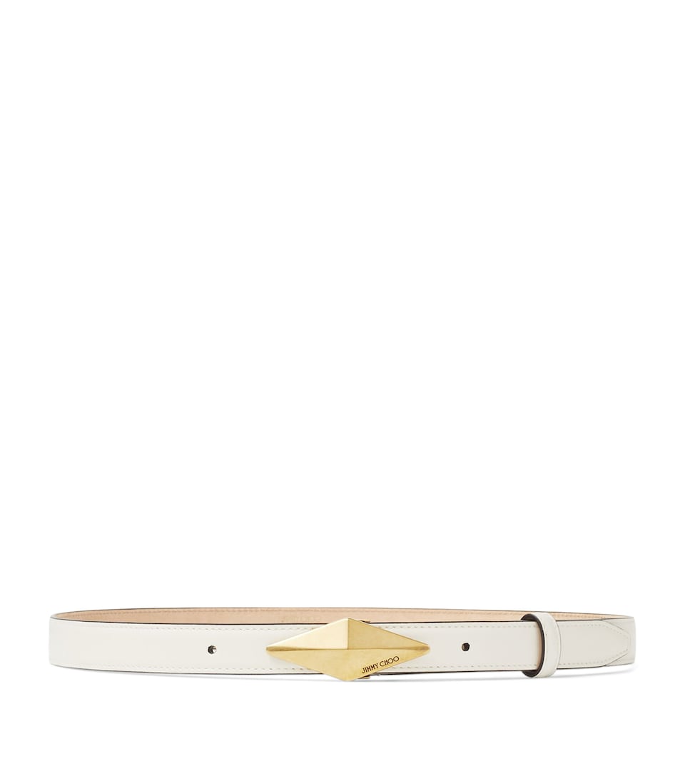 Jimmy Choo Diamond Clasp Belt Latte/gold