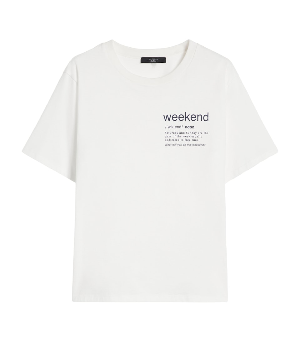 Weekend Max Mara Womens Cotton Logo T-Shirt White
