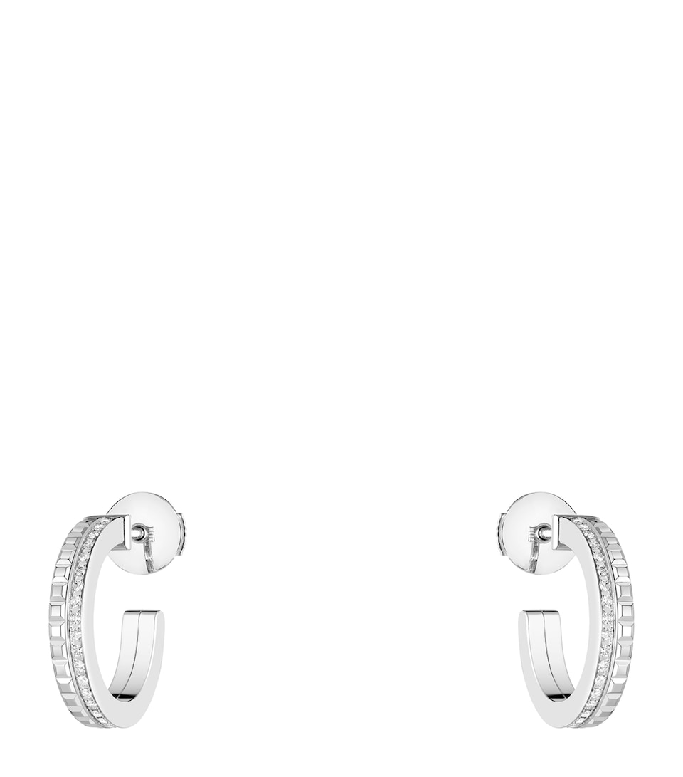 White Gold Quatre Radiant Edition Hoop Earrings