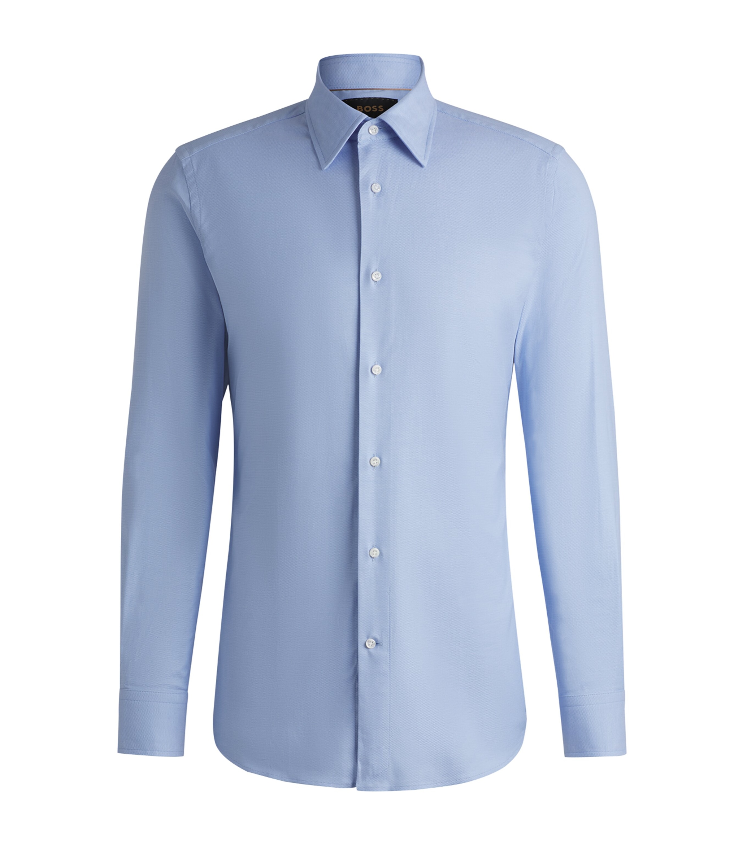 BOSS Mens Stretch-Cotton Slim Shirt