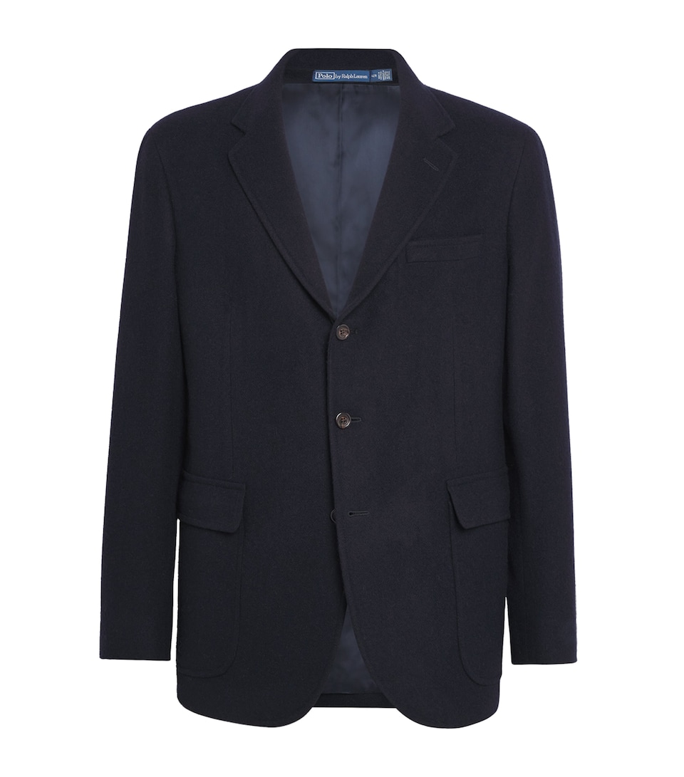 Polo Ralph Lauren Mens Cashmere Polo Tailored Fit Blazer Navy