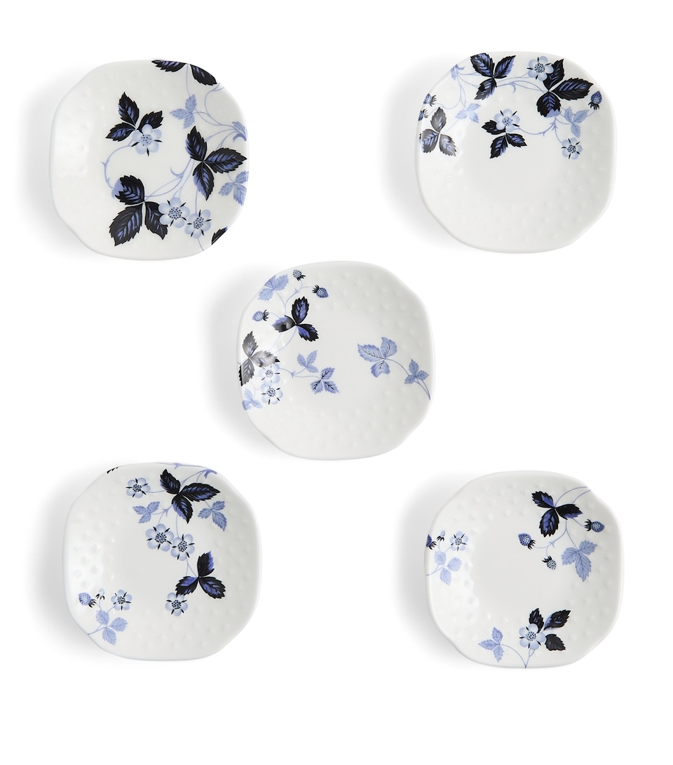 Wedgwood Wild Strawberry Inky Blue Sauce Dishes (Set of 5) Blue