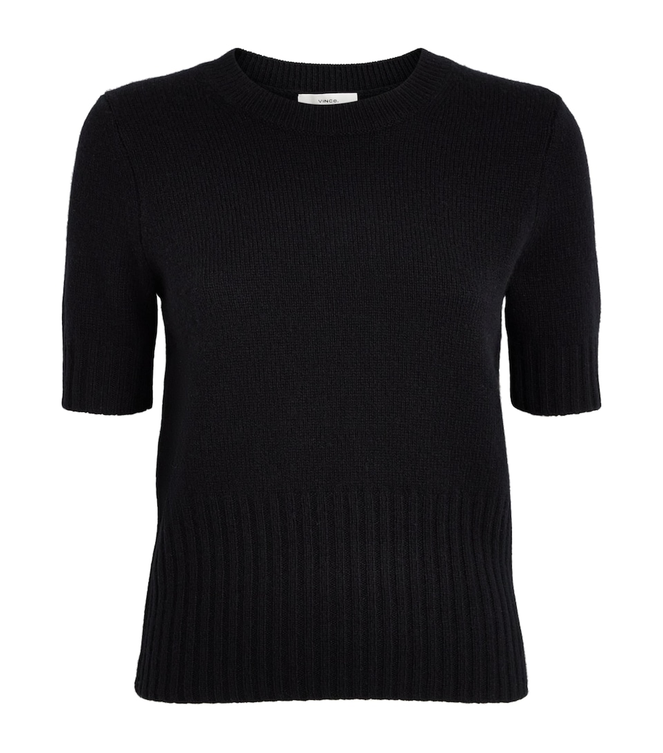 Vince Womens Wool-Cashmere Sweater Black