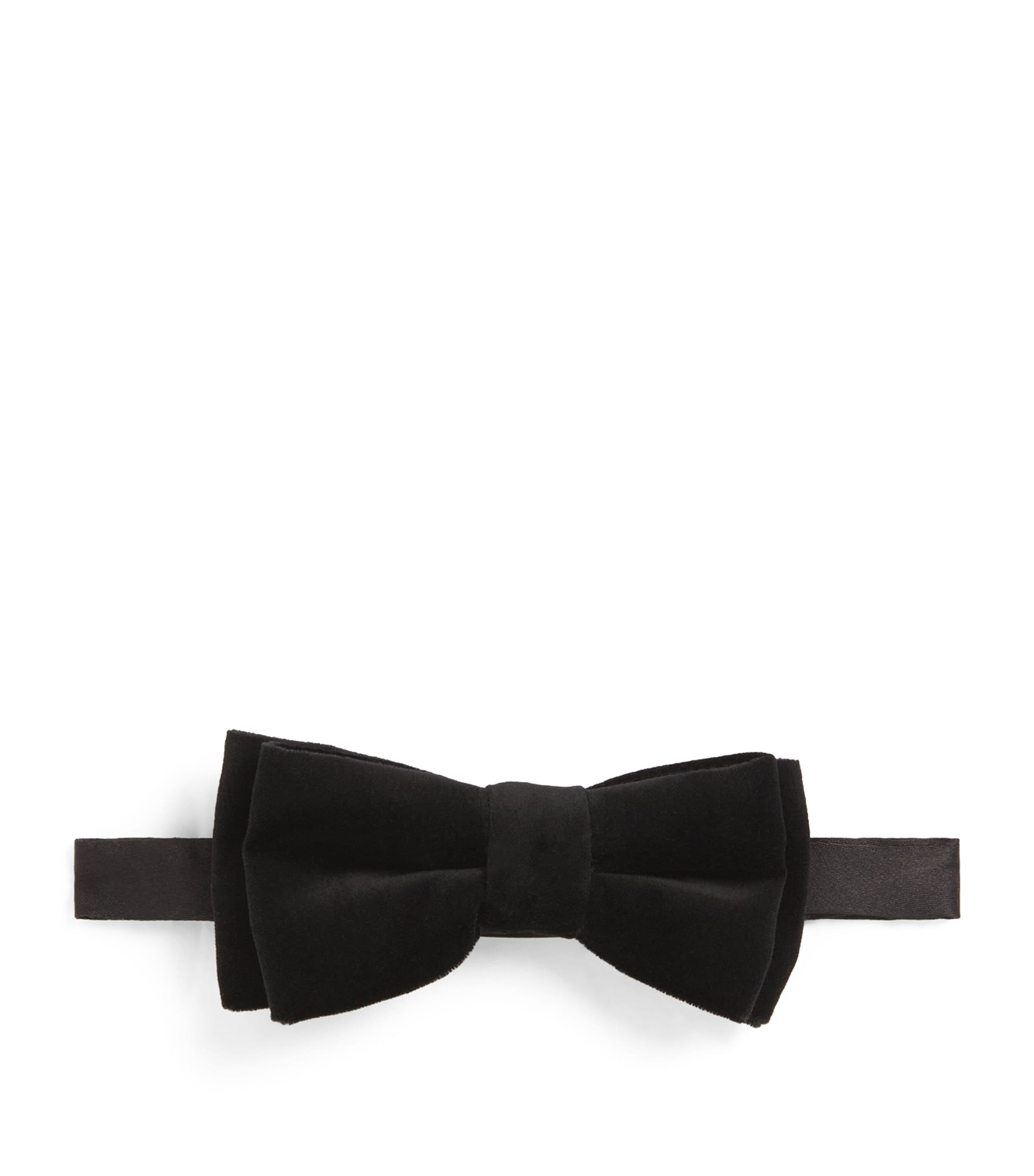 Giorgio Armani Black Silk Pre-Tied Embellished Bowtie