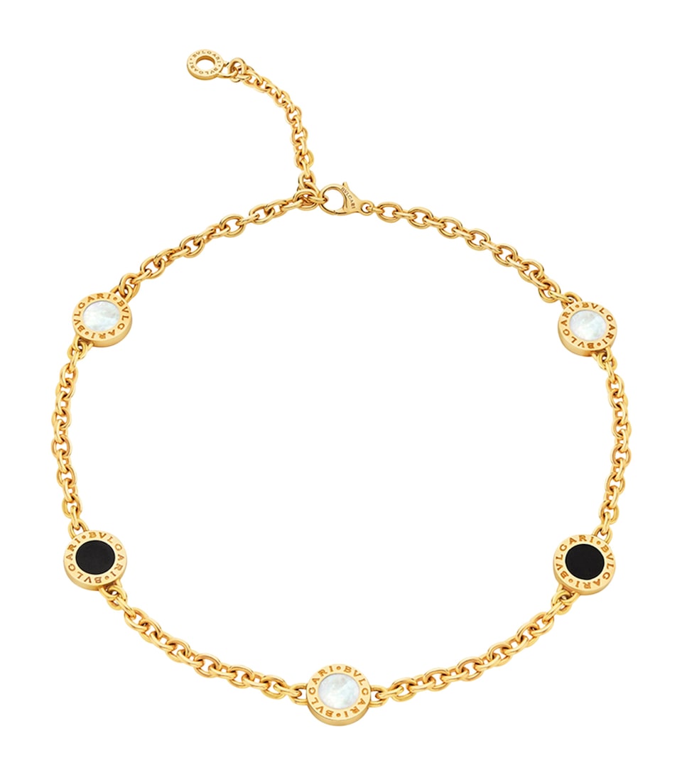 Yellow Gold, Mother-of-Pearl and Onyx Bvlgari Bvlgari Necklace