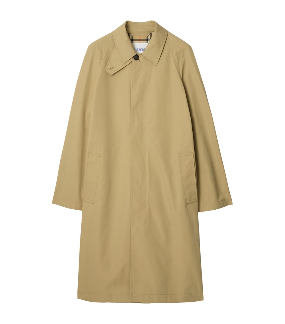 Cotton Canvas Long Car Coat