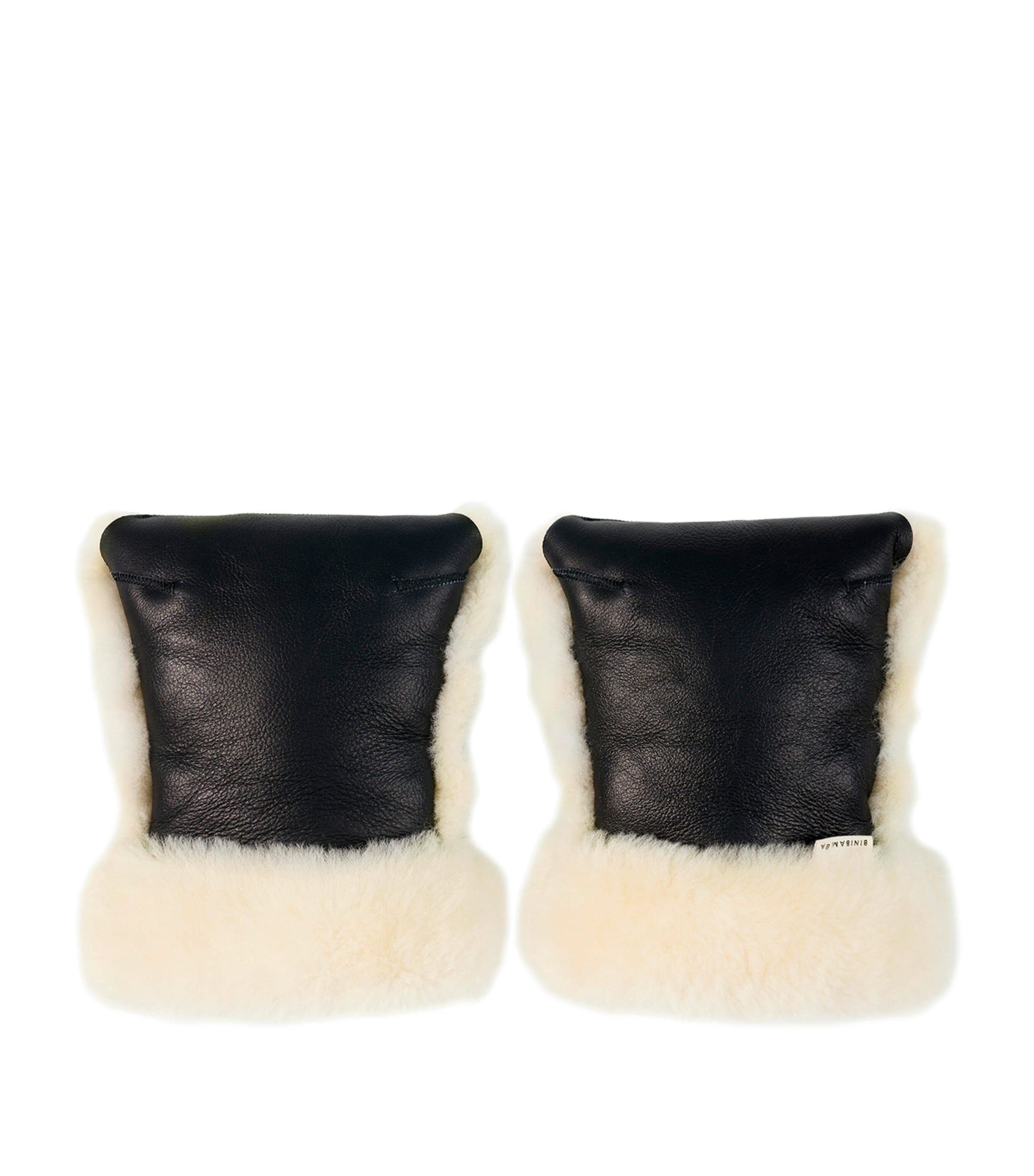 Binibamba Sheepskin Buggy Mittens Noir + Milk