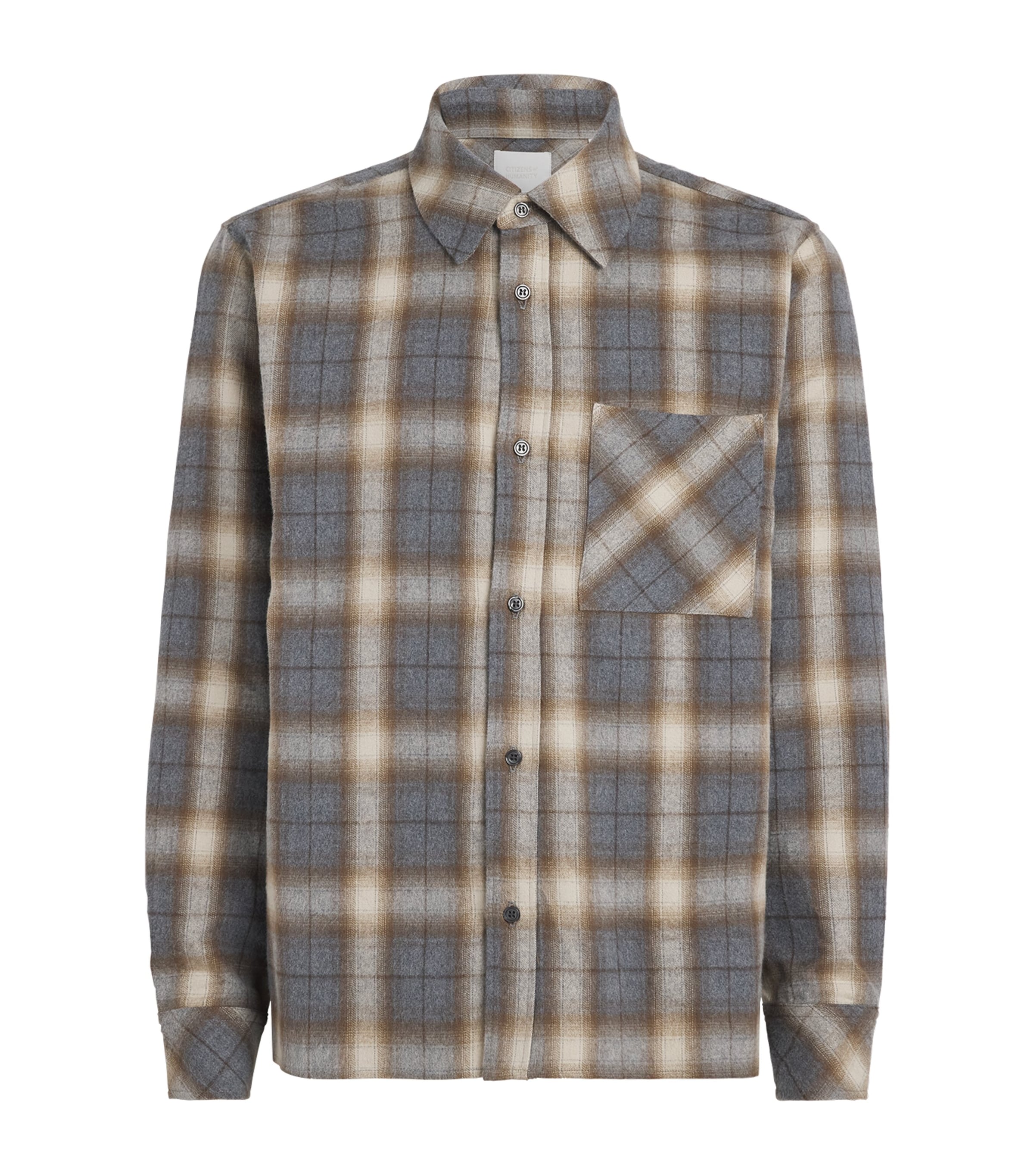 Citizens of Humanity Mens Check Cairo Overshirt Cascade Plaid