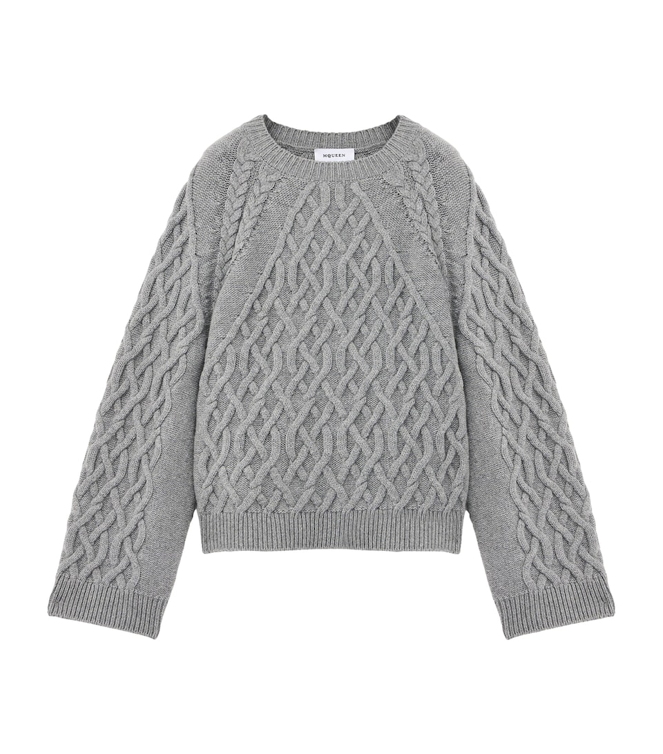Wool-Cashmere Cable-Knit Sweater