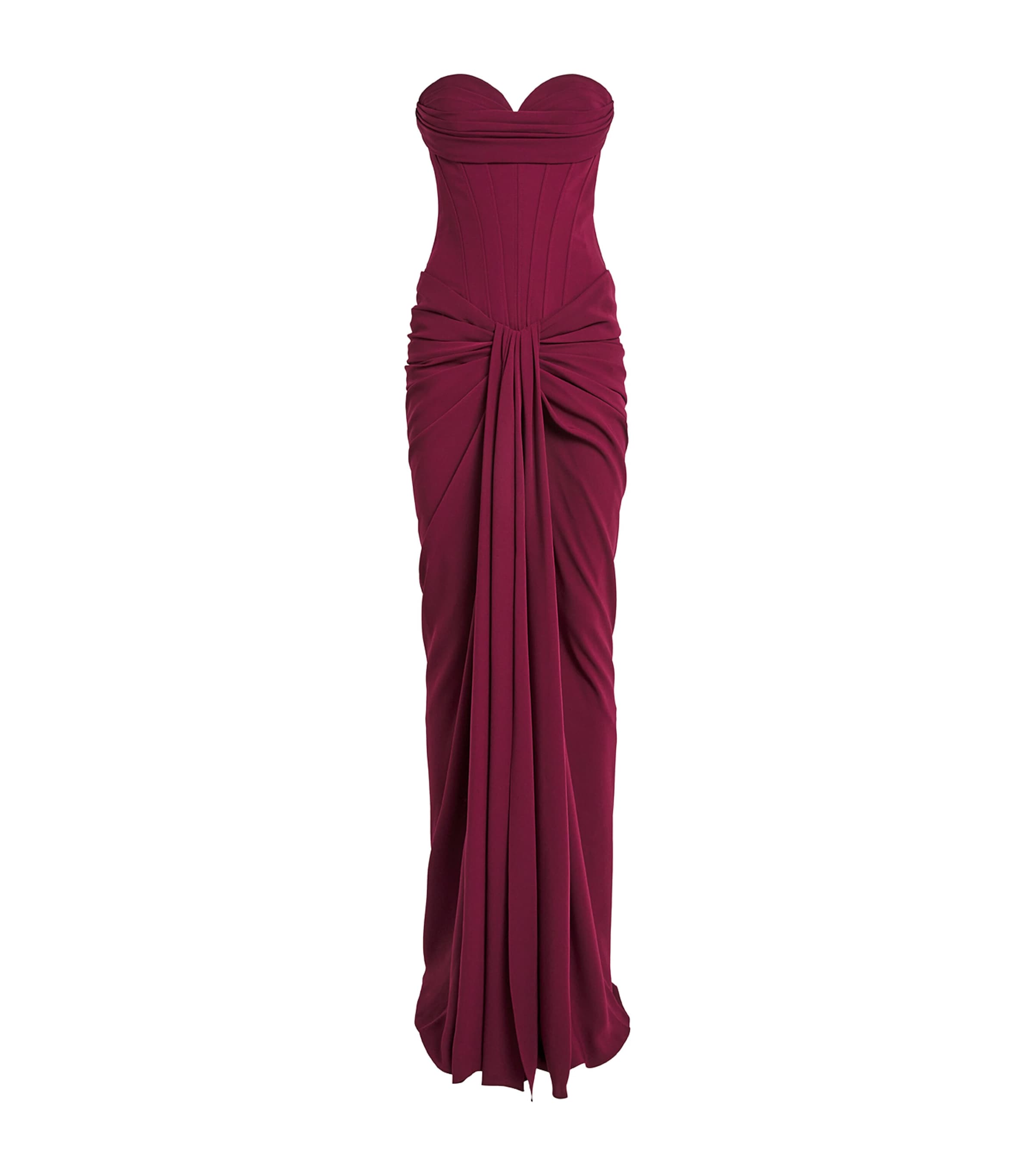 Zuhair Murad Womens Cady Strapless Gown Purple Potion