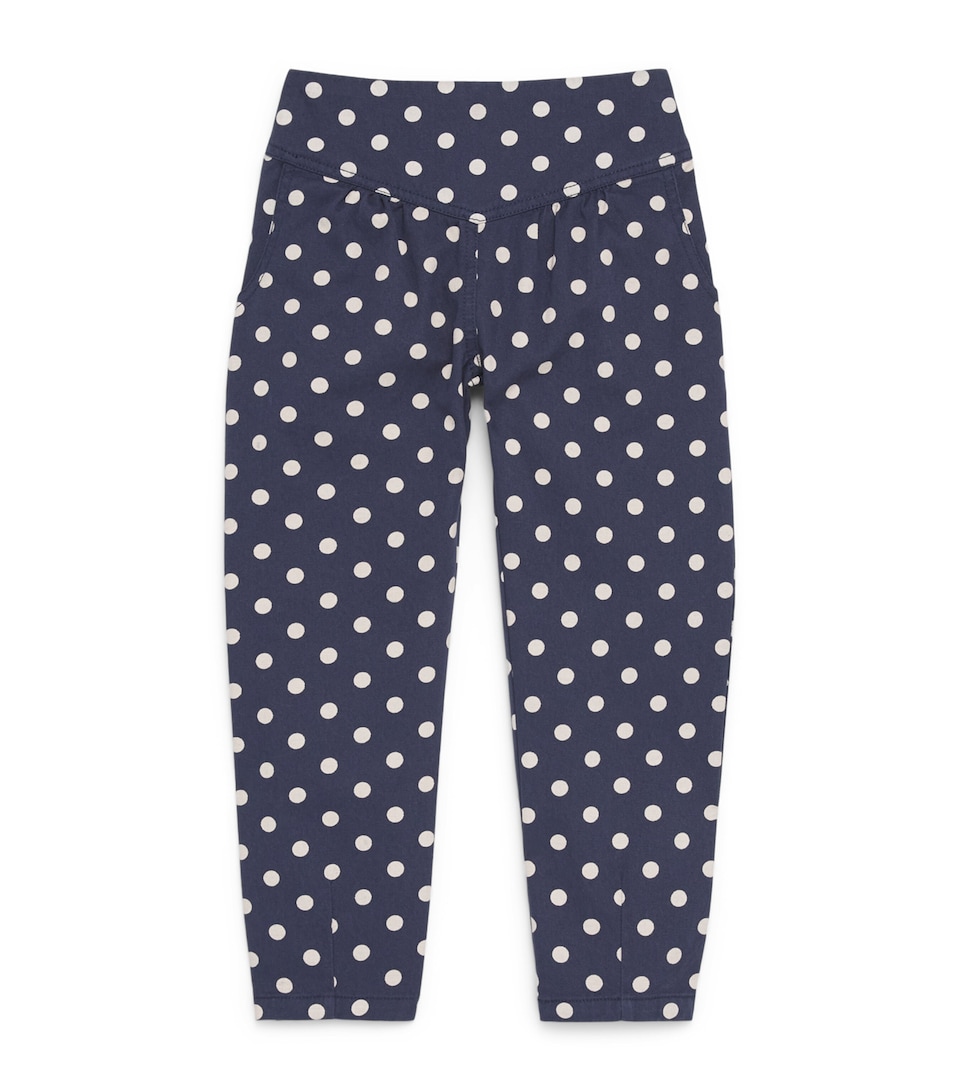 KONGES SLOJD Organic Cotton Polka Dot Nola Trousers (9 Months – 10 Years) Nuit