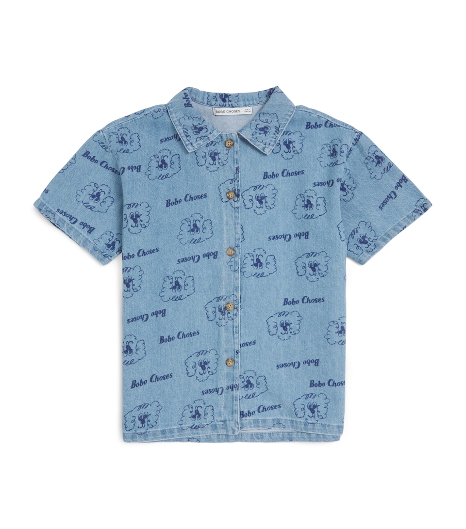 Bobo Choses Pickles The Dog Denim Shirt (8-9 Years) Prussian Blue