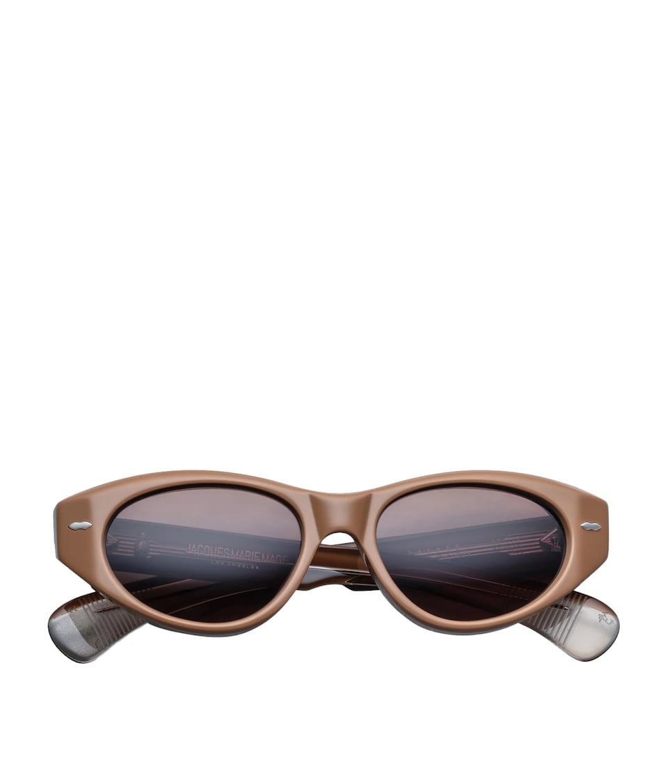 Jacques Marie Mage Krasner Oval Sunglasses Tobacco